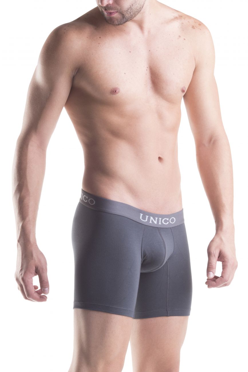 Unico 1200090196 (9612010020596) Boxer Briefs Asfalto Cotton Color Gray - DealByEthan.gay loves Unico