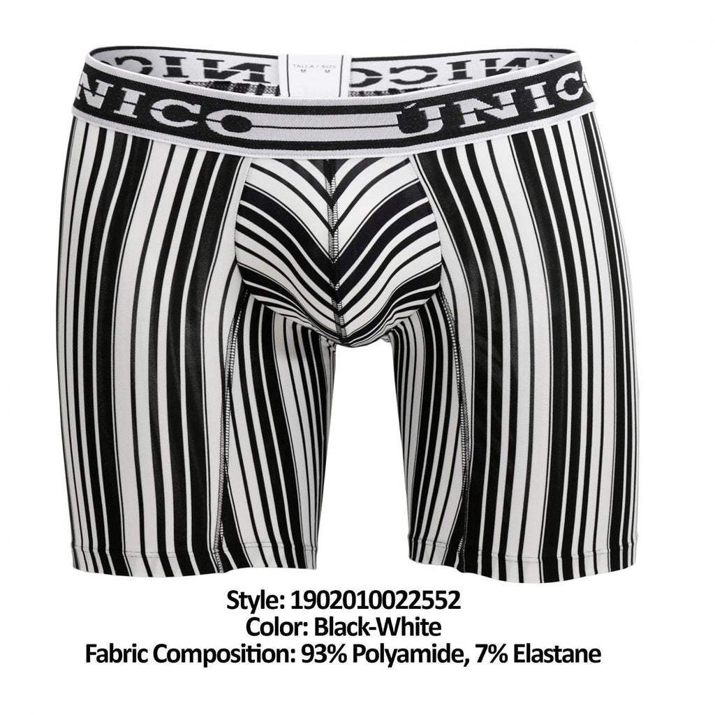 Unico 1902010022552 Boxer Briefs Crossbreed Color Black-White - DealByEthan.gay loves Unico