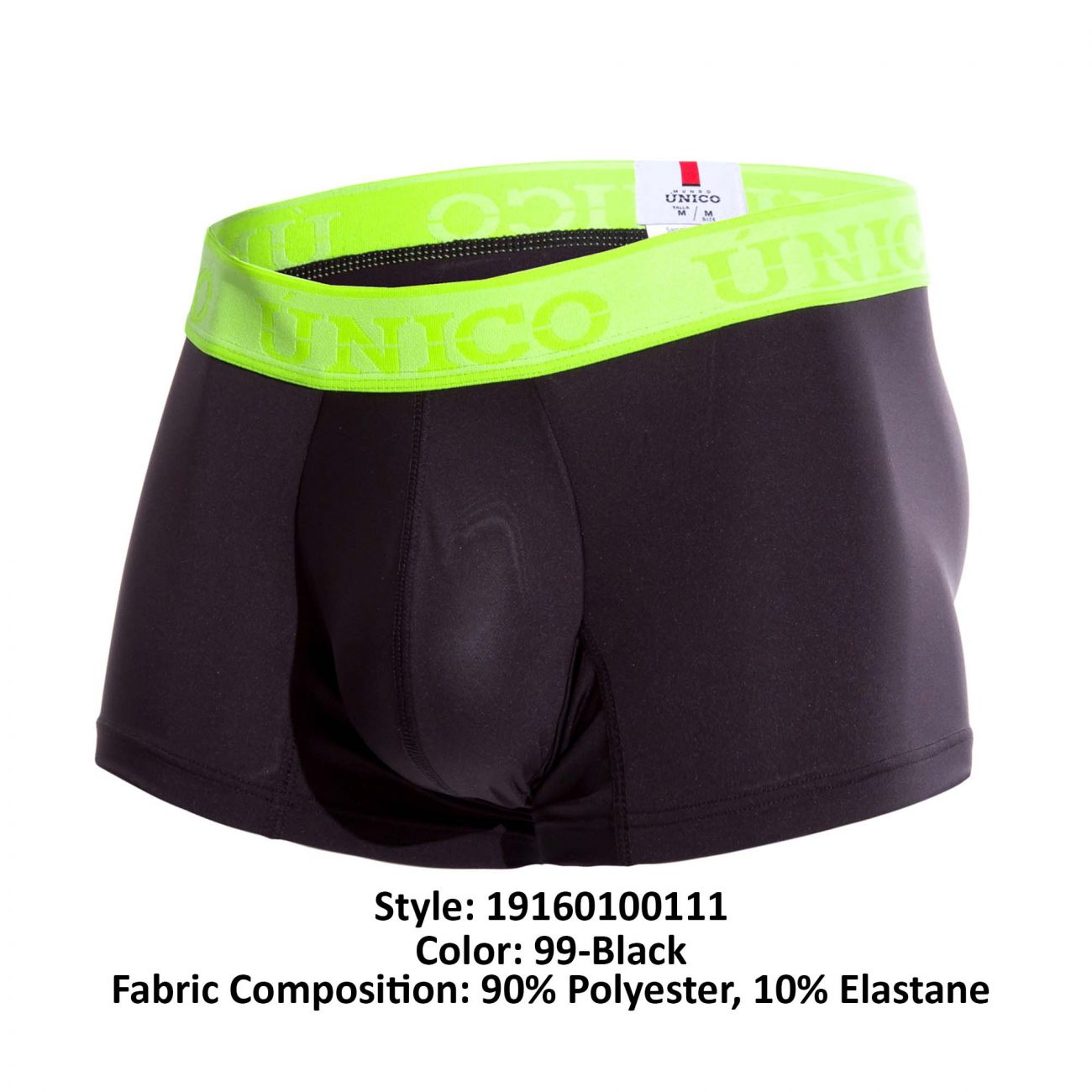 Unico 19160100111 COLORS Captacion Trunks Color 99-Black - DealByEthan.gay loves Unico