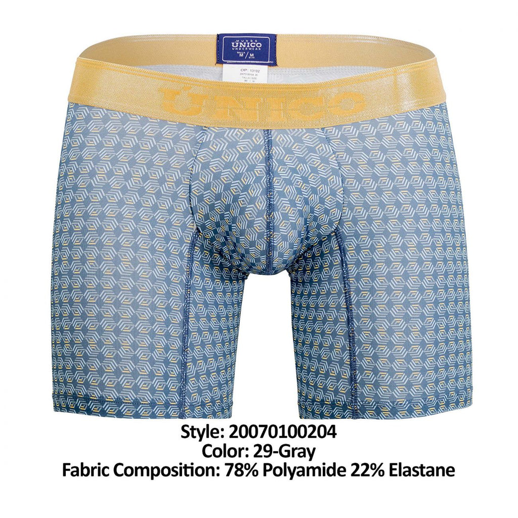 Unico 20070100204 Lucido Boxer Briefs Color 29-Gray - DealByEthan.gay loves Unico