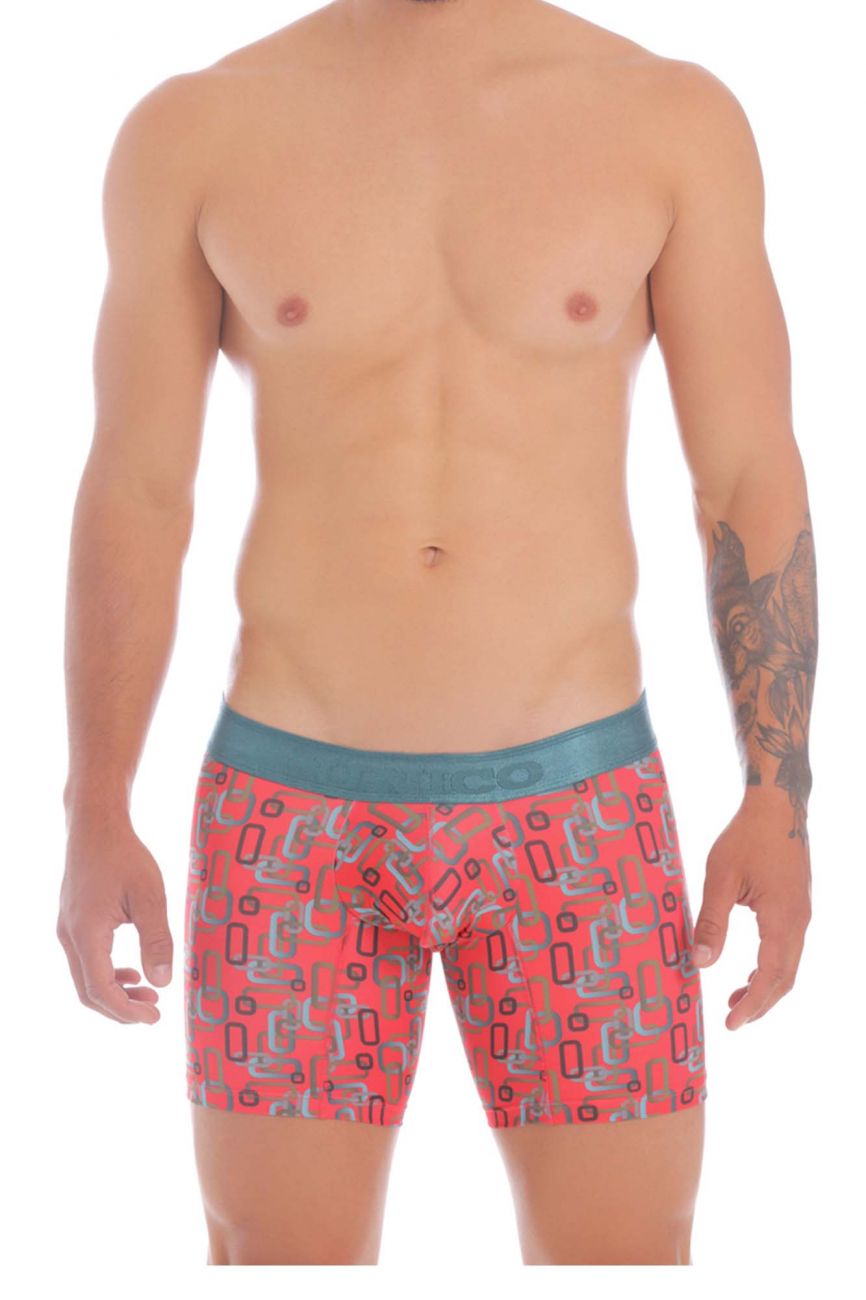 Unico 20070100229 Scheme Boxer Briefs Color 63-Red - DealByEthan.gay loves Unico