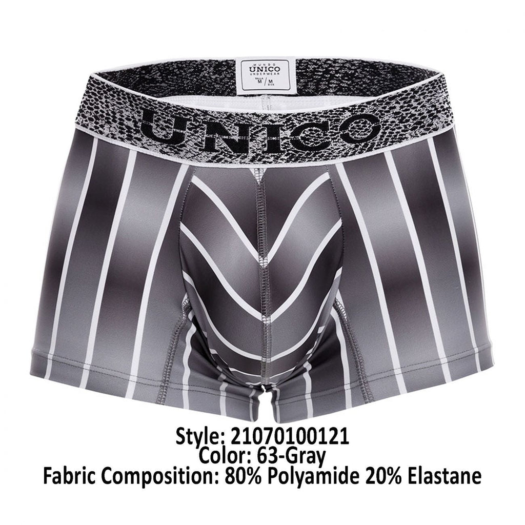 Unico 21070100121 Stripy Trunks Color 63-Gray - DealByEthan.gay loves Unico