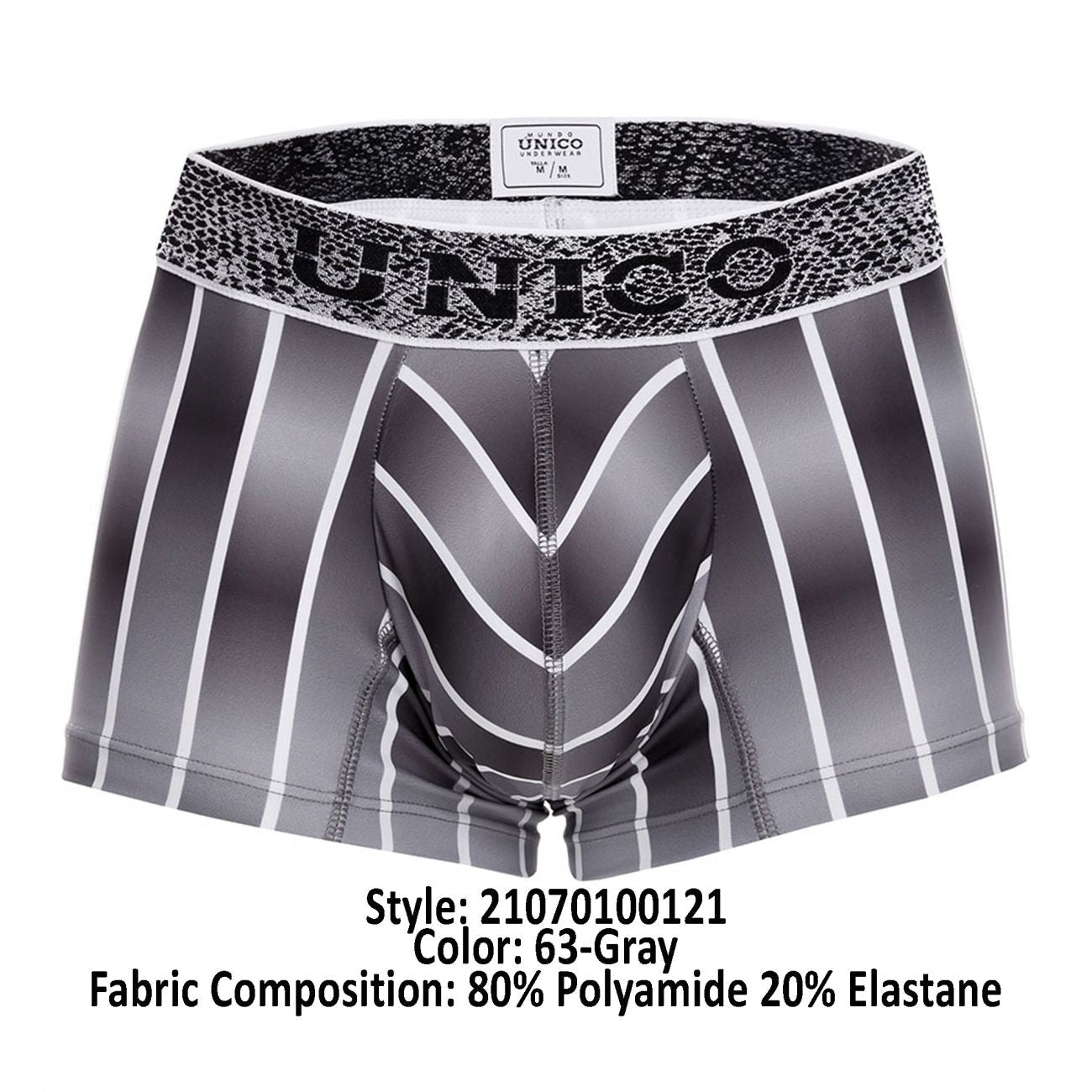 Unico 21070100121 Stripy Trunks Color 63-Gray - DealByEthan.gay loves Unico