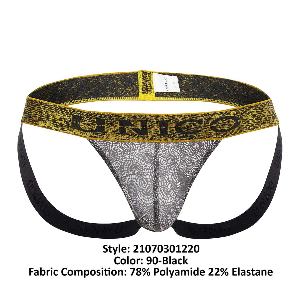 Unico 21070301220 Accent Jockstrap Color 90-Black - DealByEthan.gay loves Unico