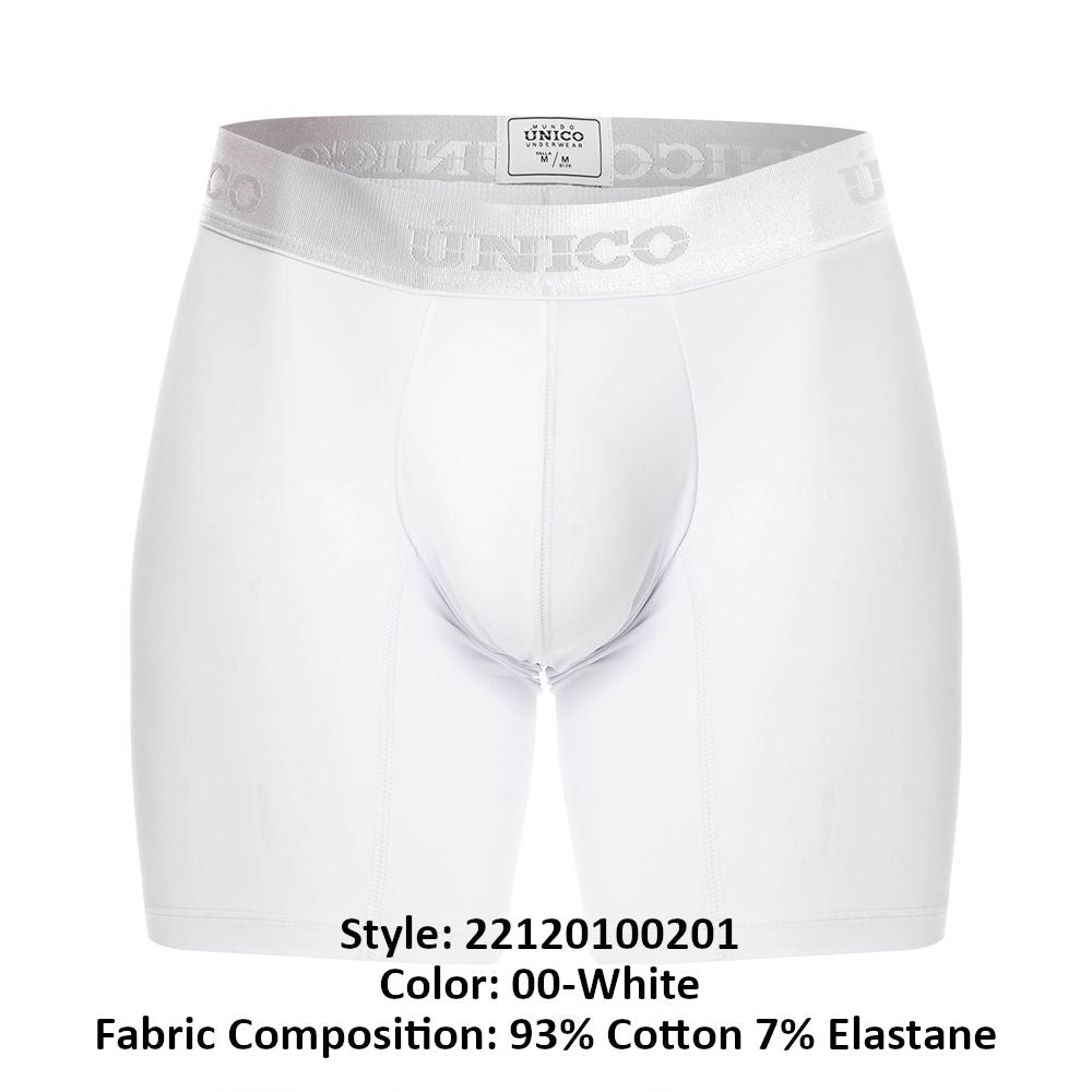 Unico 22120100201 Cristalino A22 Boxer Briefs Color 00-White - DealByEthan.gay loves Unico