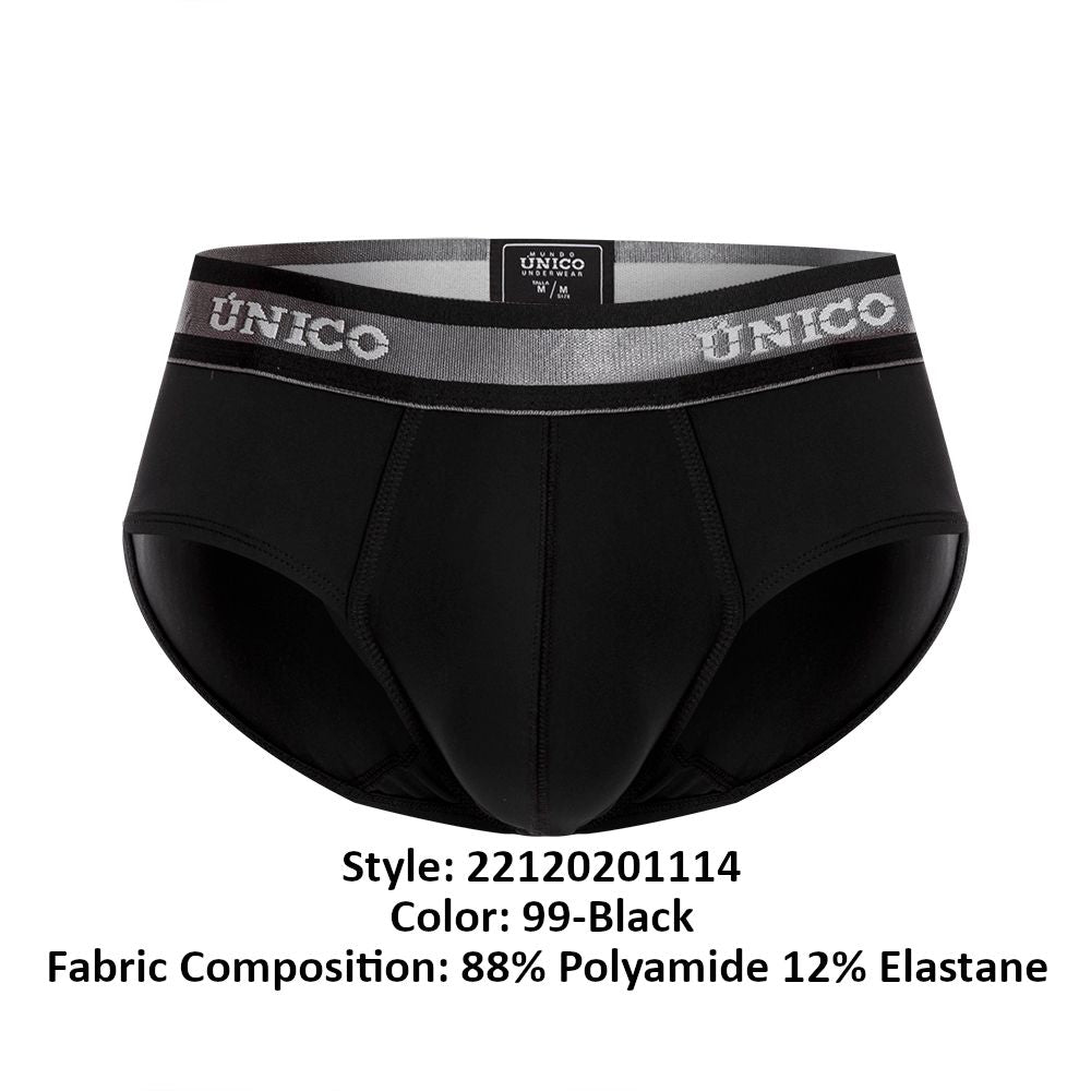 Unico 22120201114 Nebuloso M22 Briefs Color 99-Black - DealByEthan.gay loves Unico