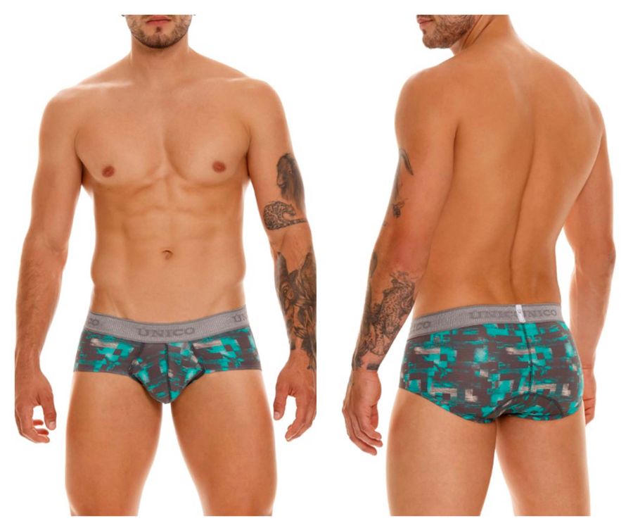 Unico 23050201104 Escaque Briefs Color 63-Green - DealByEthan.gay loves Unico
