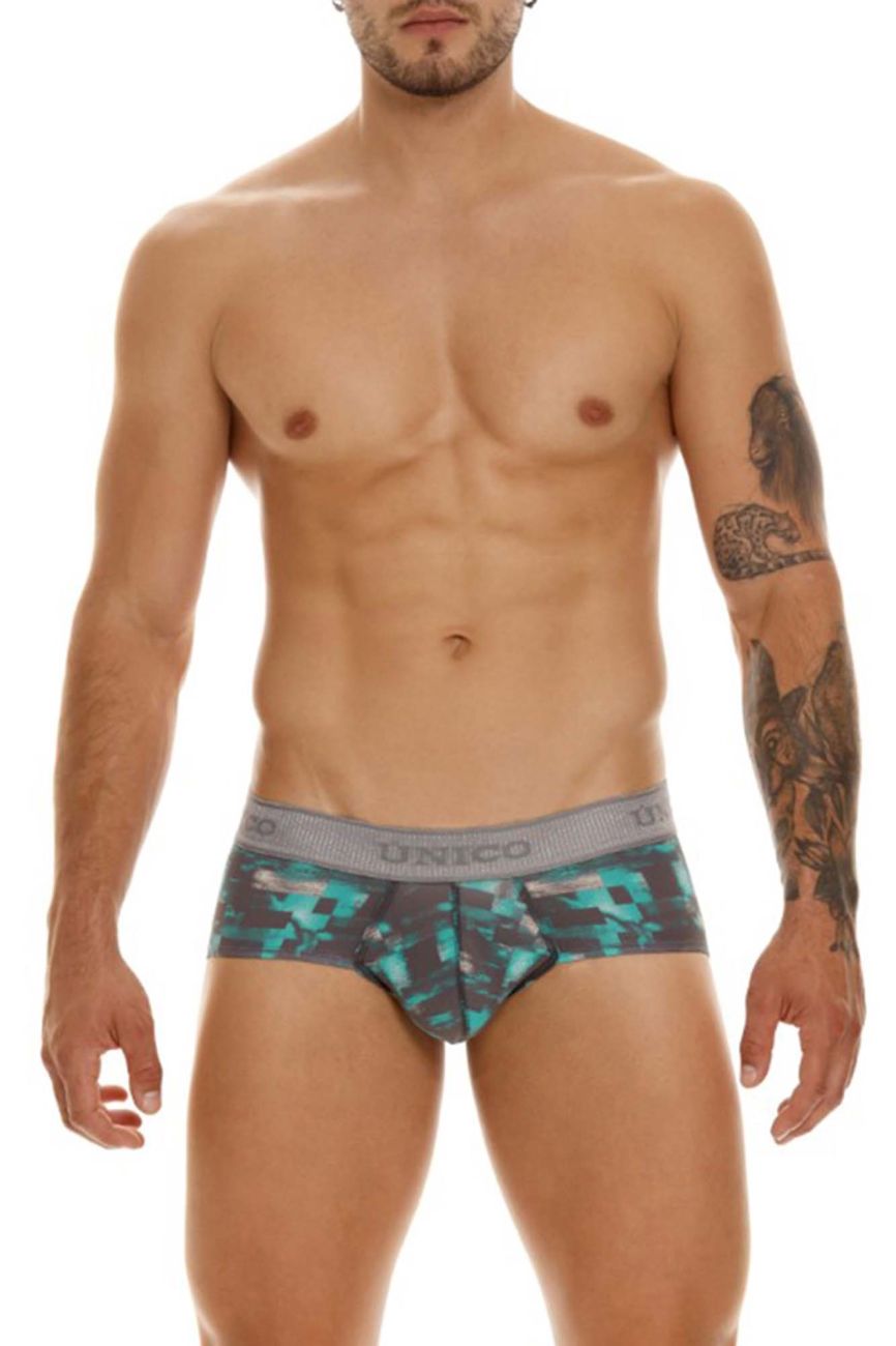 Unico 23050201104 Escaque Briefs Color 63-Green - DealByEthan.gay loves Unico