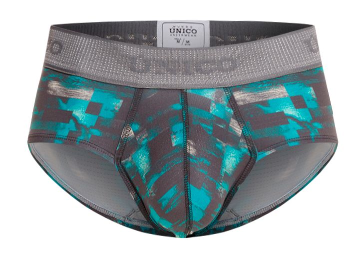 Unico 23050201104 Escaque Briefs Color 63-Green - DealByEthan.gay loves Unico