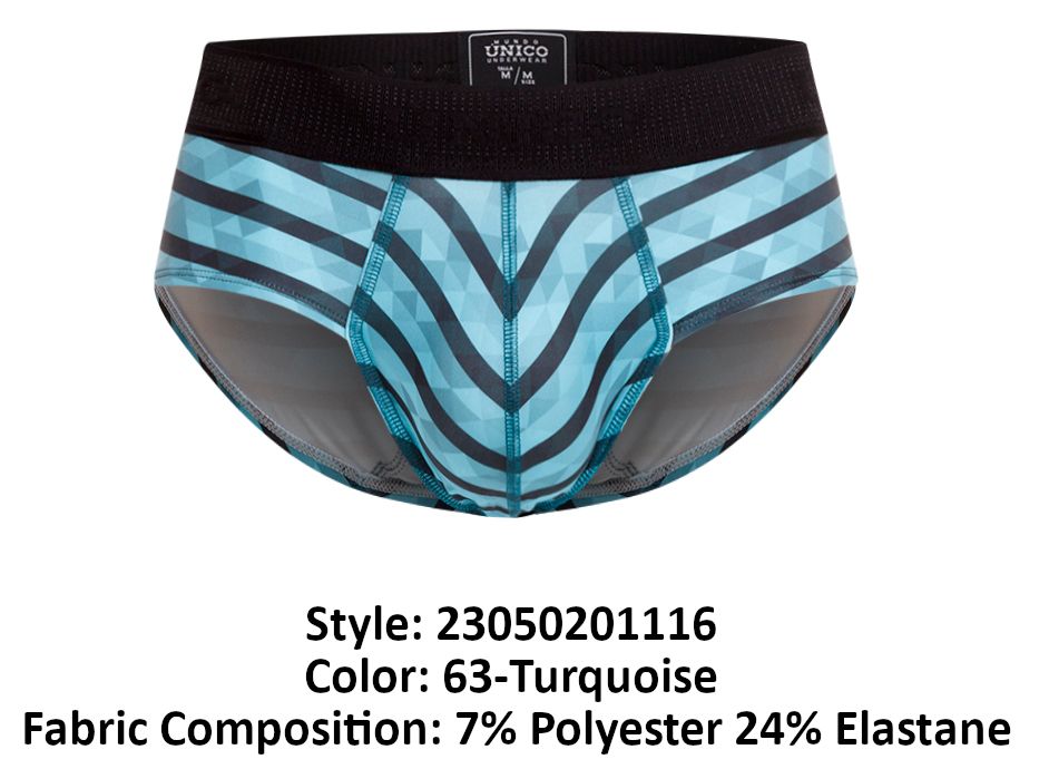 Unico 23050201116 Espectaculo Briefs Color 63-Turquoise - DealByEthan.gay loves Unico