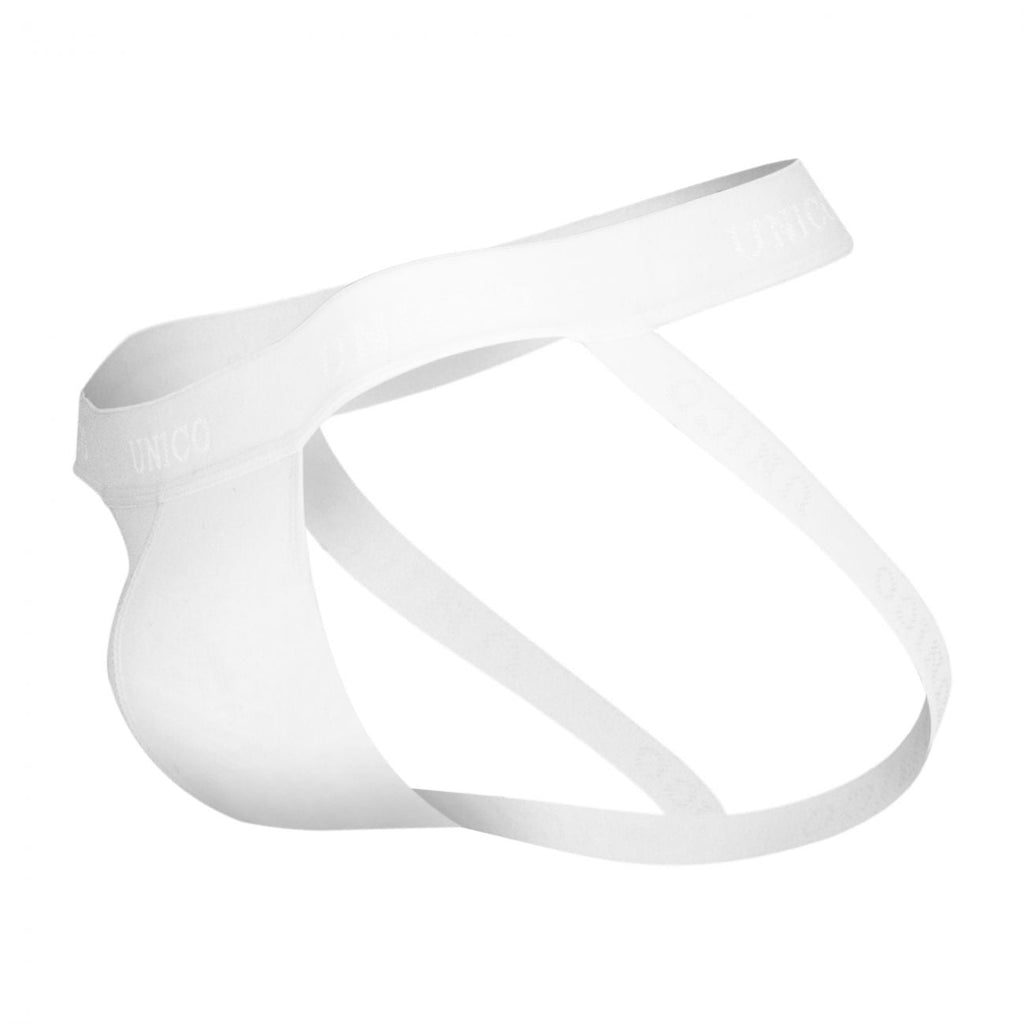 Unico 9610020100 (9612010120100) Jockstrap Cristalino Cotton Color White - DealByEthan.gay loves Unico
