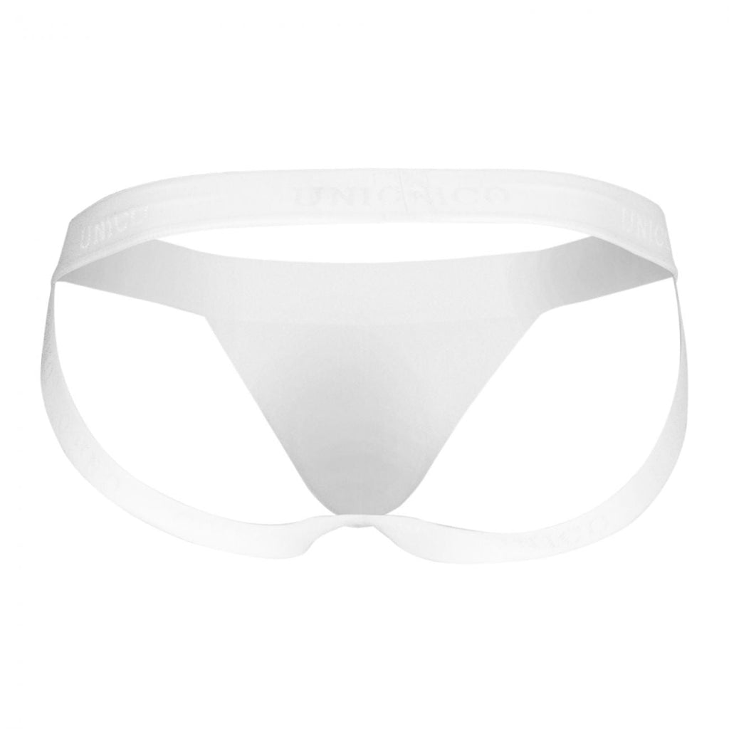 Unico 9610020100 (9612010120100) Jockstrap Cristalino Cotton Color White - DealByEthan.gay loves Unico