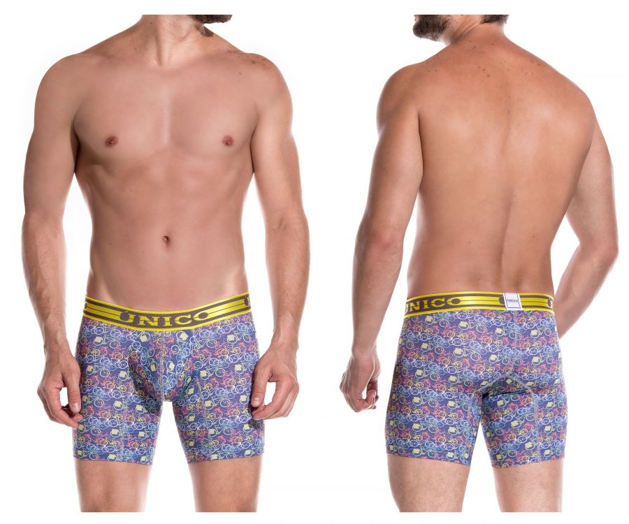 Unico 1902010023063 Calzoncillos tipo bóxer con estampado de colores atemporales