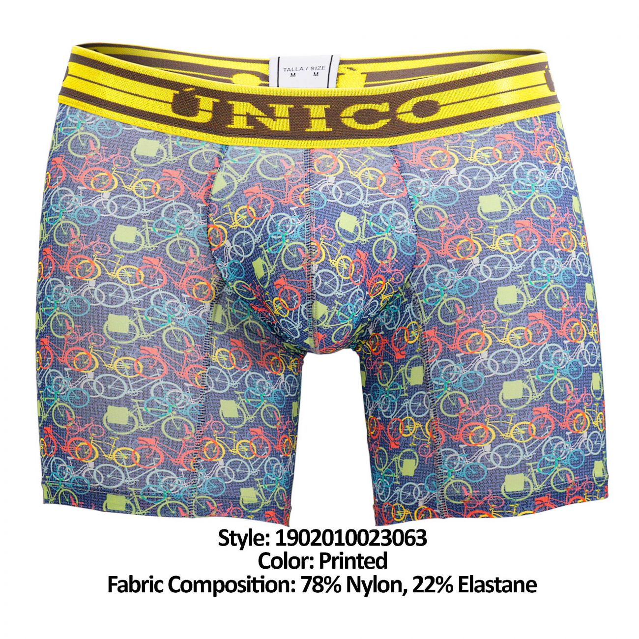 Unico 1902010023063 Calzoncillos tipo bóxer con estampado de colores atemporales