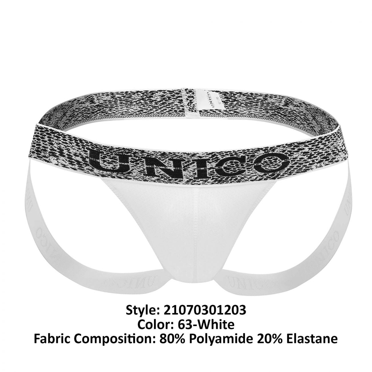 Jockstrap de fieltro Unico 21070301203 Color 63-Blanco