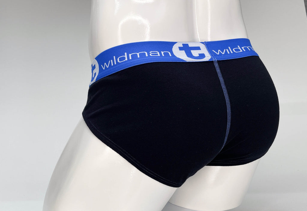WildmanT Big Boy Pouch Cotton Brief Black and Blue - DealByEthan.gay loves WildmanT
