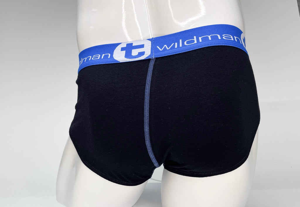WildmanT Big Boy Pouch Cotton Brief Black and Blue - DealByEthan.gay loves WildmanT