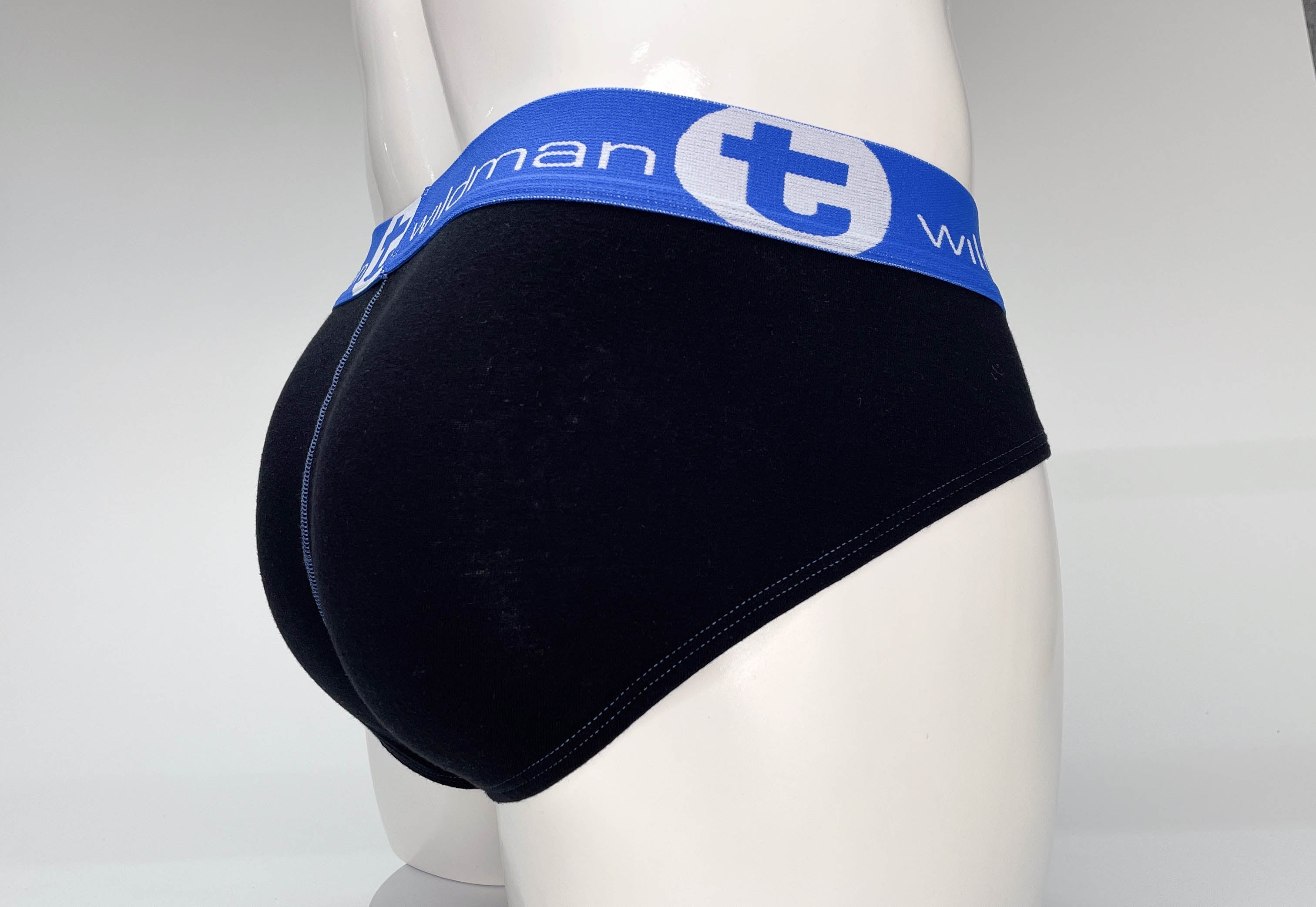 WildmanT Big Boy Pouch Cotton Brief Black and Blue - DealByEthan.gay loves WildmanT