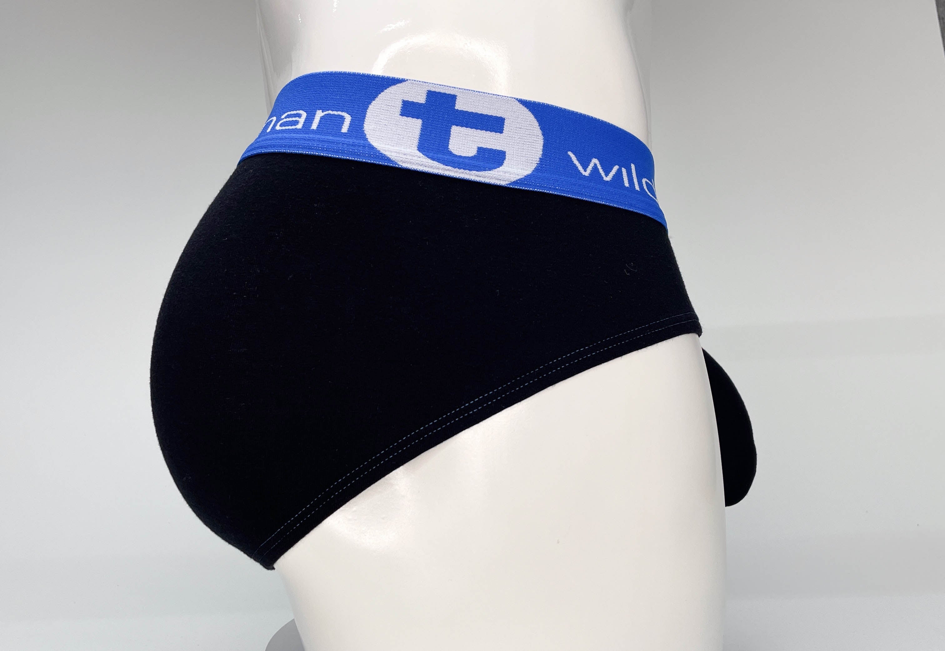 WildmanT Big Boy Pouch Cotton Brief Black and Blue - DealByEthan.gay loves WildmanT