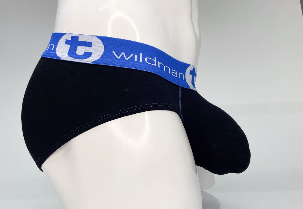 WildmanT Big Boy Pouch Cotton Brief Black and Blue - DealByEthan.gay loves WildmanT