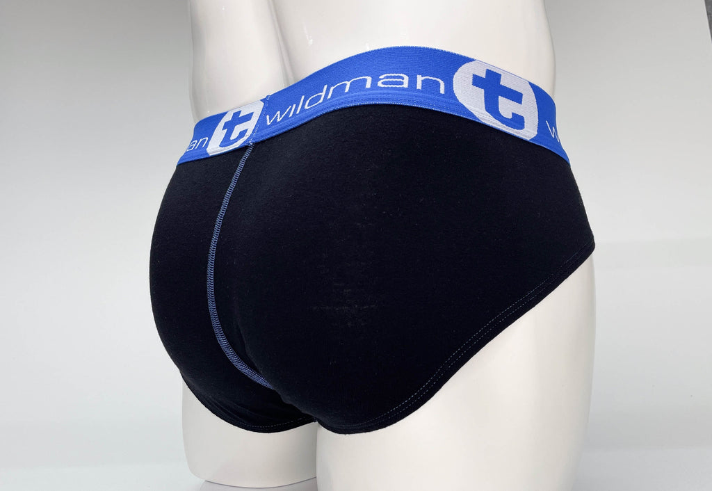 WildmanT Big Boy Pouch Cotton Brief Black and Blue - DealByEthan.gay loves WildmanT