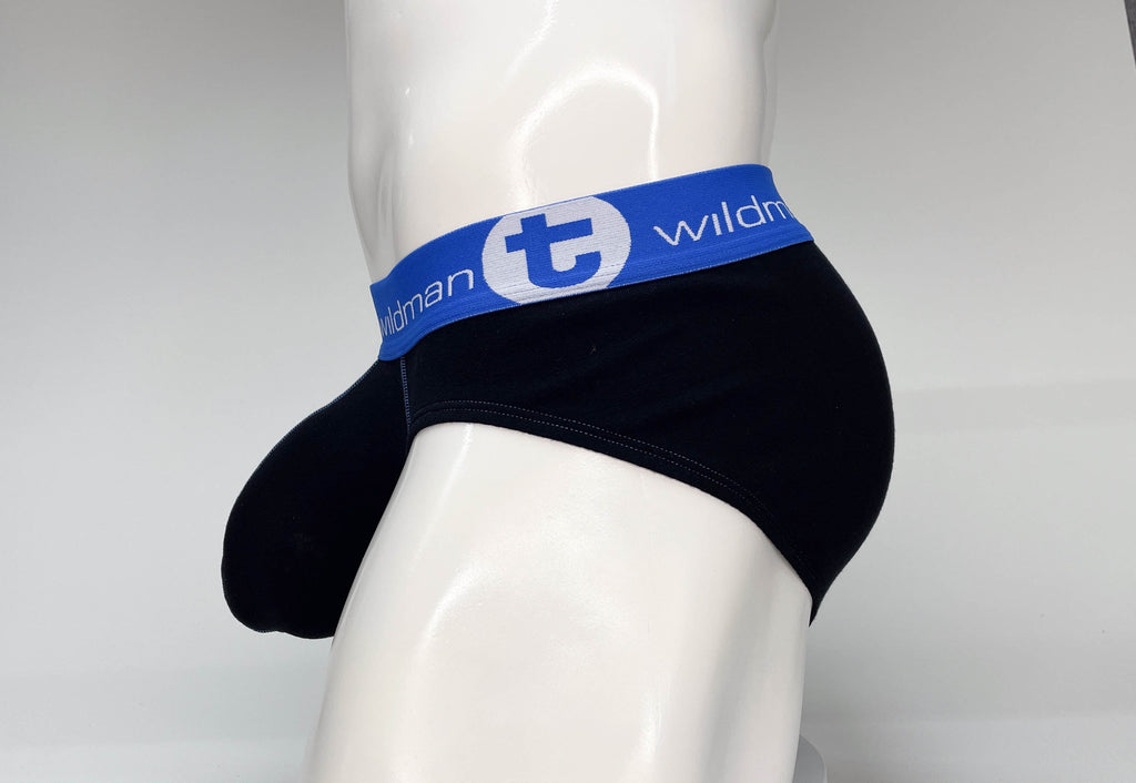 WildmanT Big Boy Pouch Cotton Brief Black and Blue - DealByEthan.gay loves WildmanT