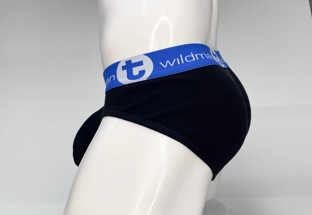 WildmanT Big Boy Pouch Cotton Brief Black and Blue - DealByEthan.gay loves WildmanT