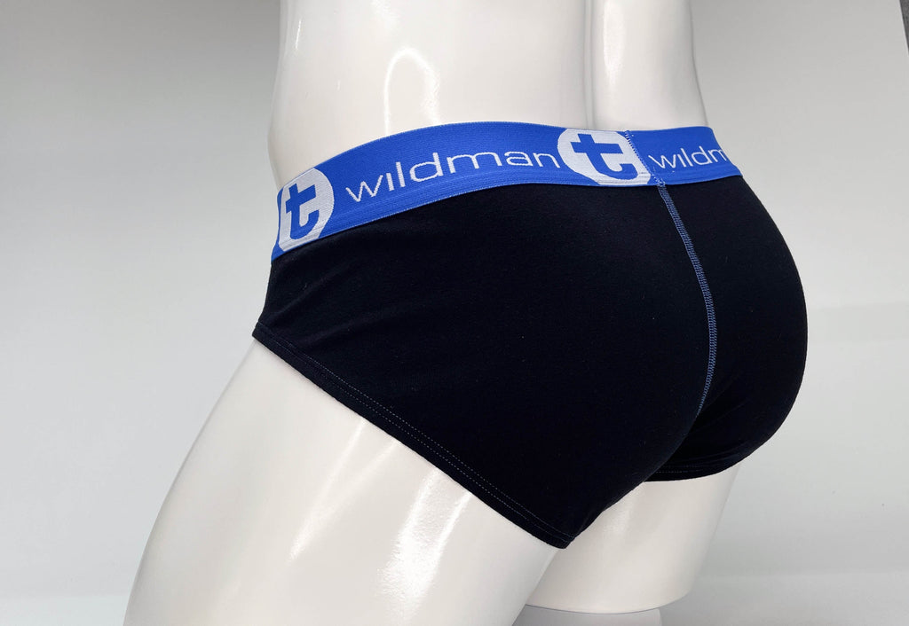 WildmanT Big Boy Pouch Cotton Brief Black and Blue - DealByEthan.gay loves WildmanT