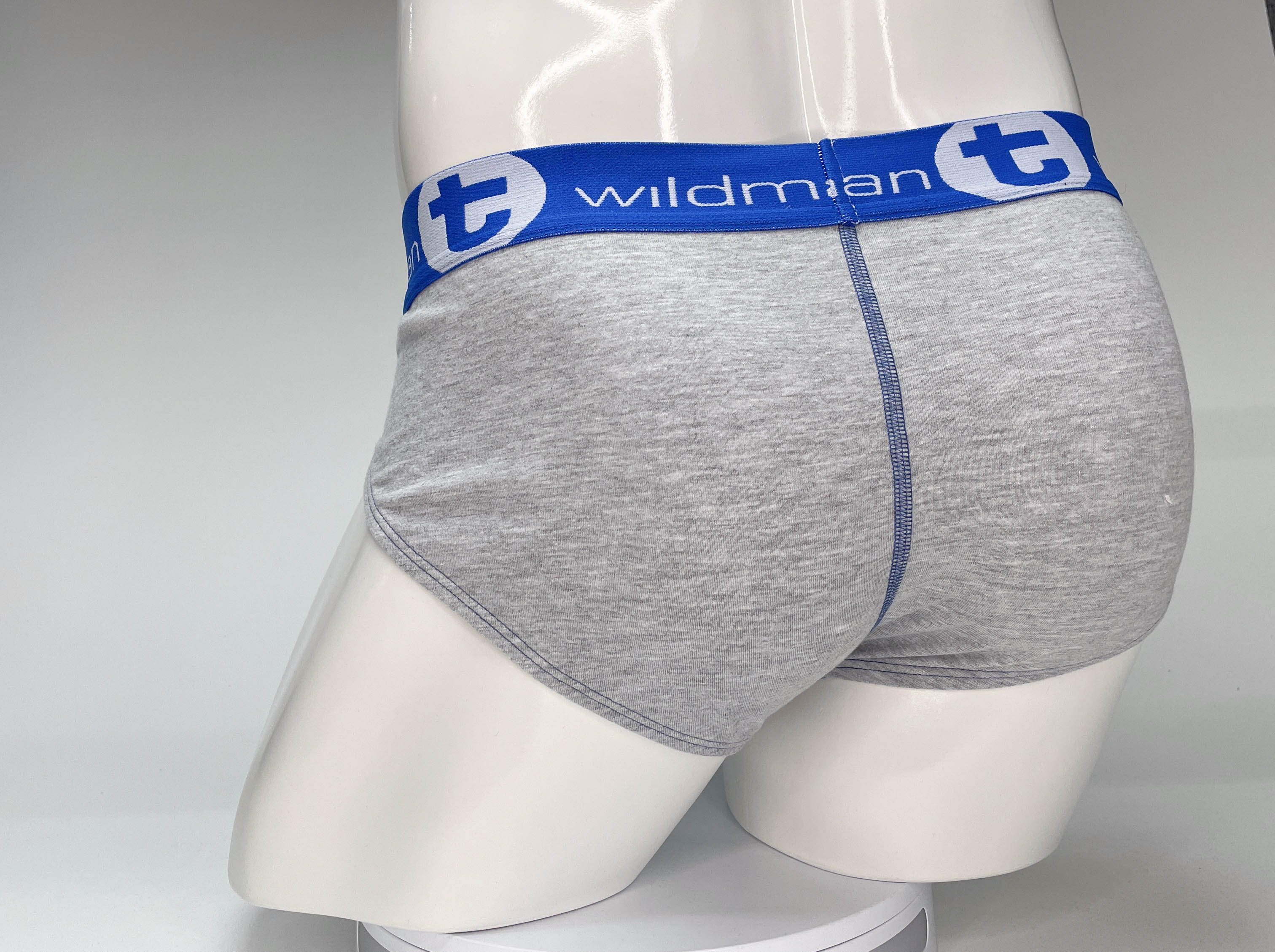 WildmanT Big Boy Pouch Cotton Brief Gray and Blue - DealByEthan.gay loves WildmanT