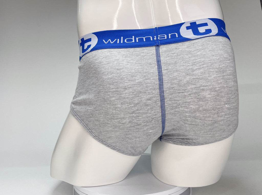 WildmanT Big Boy Pouch Cotton Brief Gray and Blue - DealByEthan.gay loves WildmanT