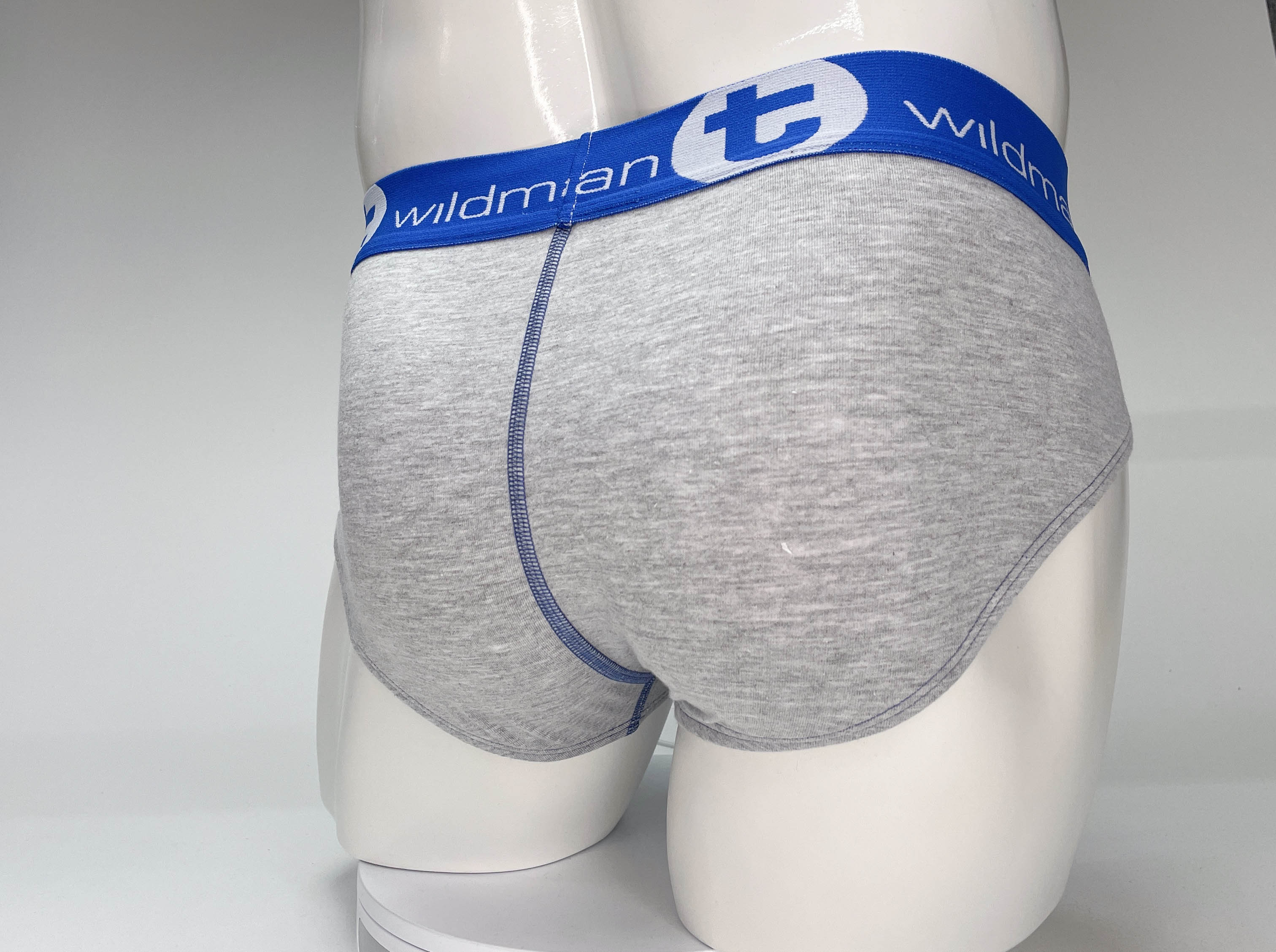 WildmanT Big Boy Pouch Cotton Brief Gray and Blue - DealByEthan.gay loves WildmanT