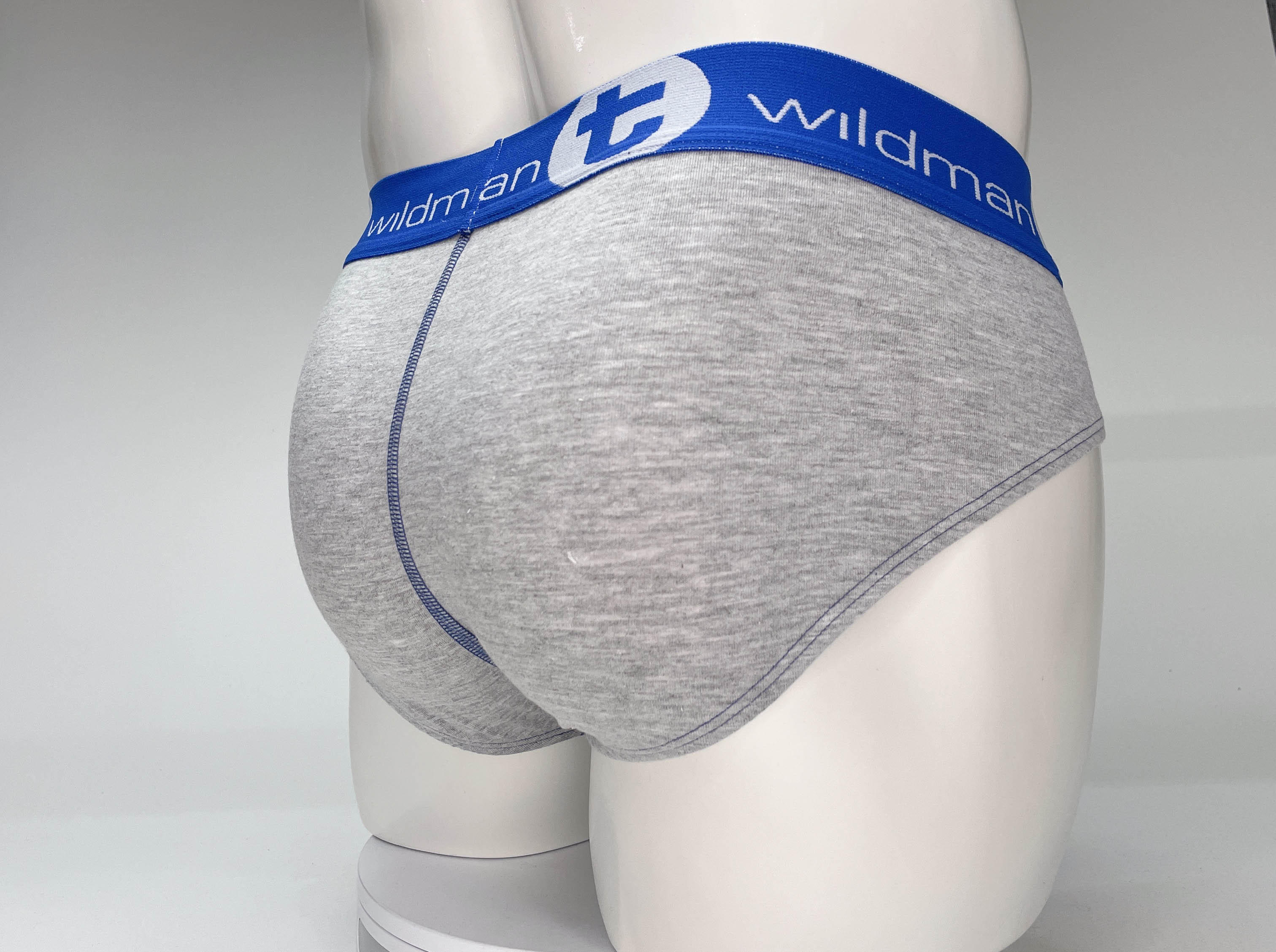 WildmanT Big Boy Pouch Cotton Brief Gray and Blue - DealByEthan.gay loves WildmanT