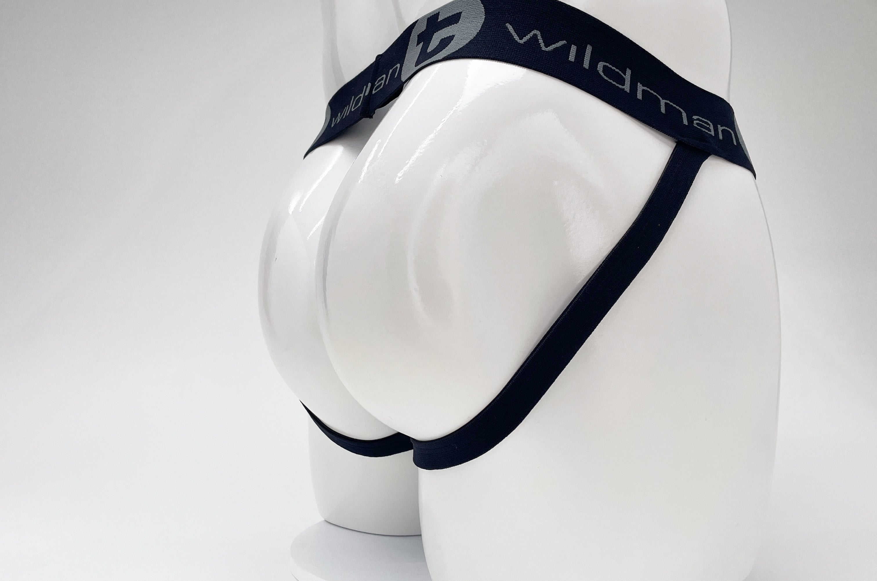 WildmanT Cotton Big Boy Pouch Stripe Jockstrap Black/Royal Blue - DealByEthan.gay loves WildmanT