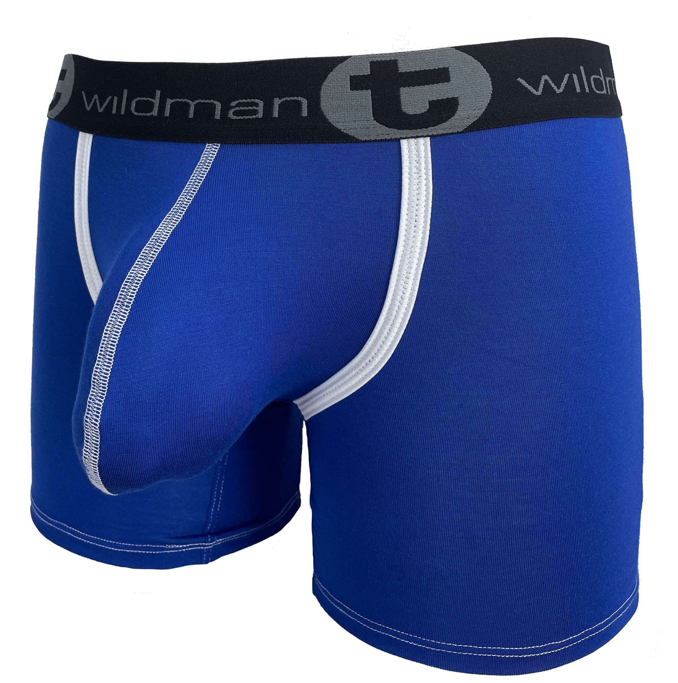 WildmanT Modal Big Boy Pouch 5" Inseam Boxer Brief Royal Blue - DealByEthan.gay loves WildmanT