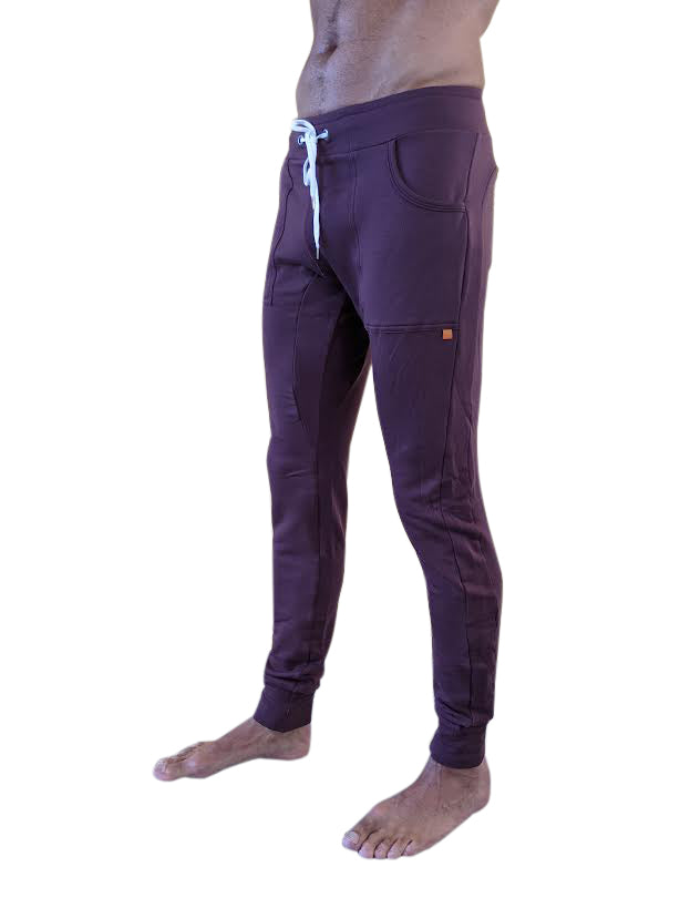 **Winter Edition** Performance Fleece Long Cuffed Jogger & Yoga Sweat Pants (Burgundy) - DealByEthan.gay loves 4-rth