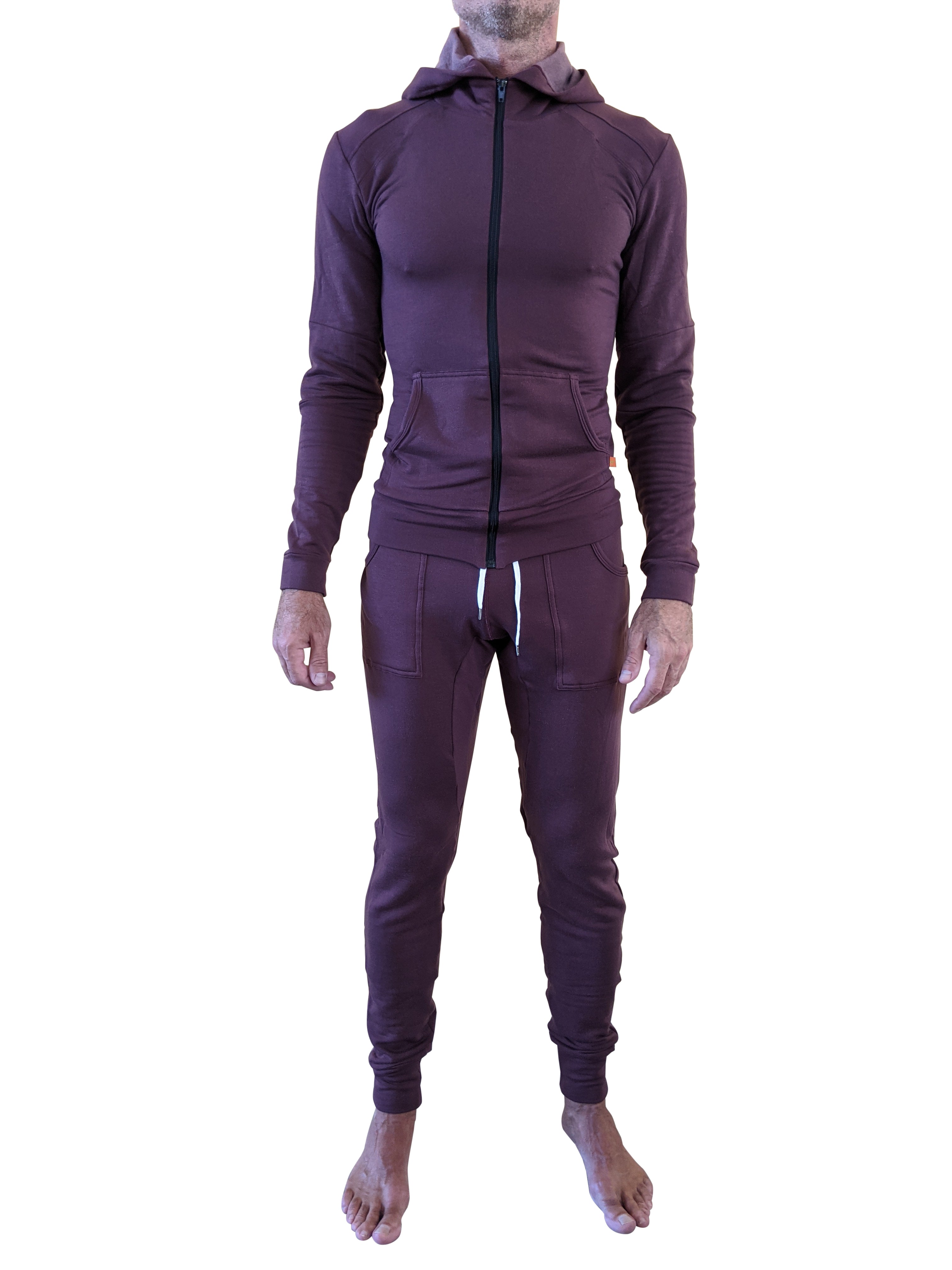 **Winter Edition** Performance Fleece Long Cuffed Jogger & Yoga Sweat Pants (Burgundy) - DealByEthan.gay loves 4-rth