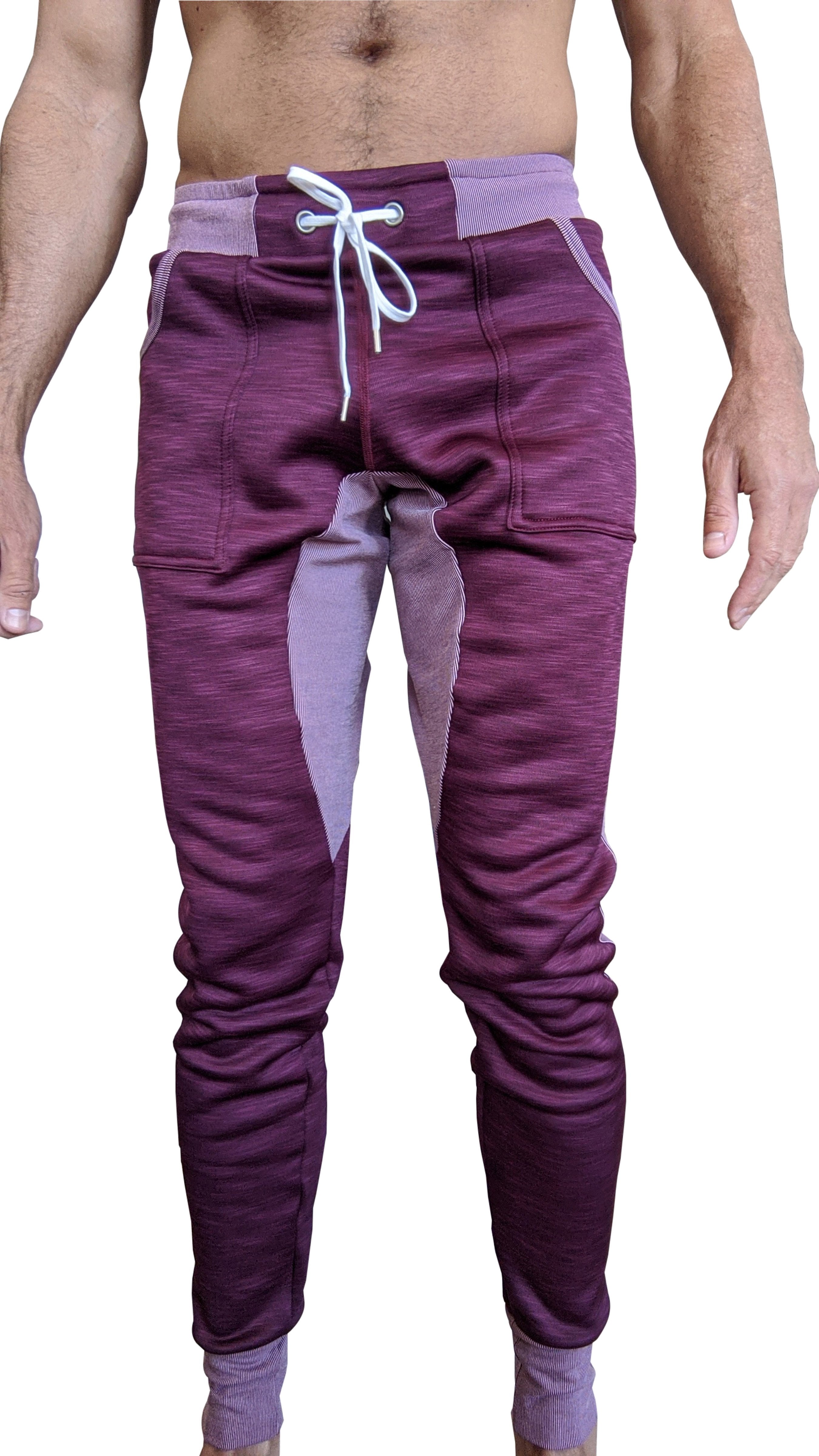 **Winter Edition** Performance Fleece Long Cuffed Jogger & Yoga Sweat Pants (Plum Purple) - DealByEthan.gay loves 4-rth