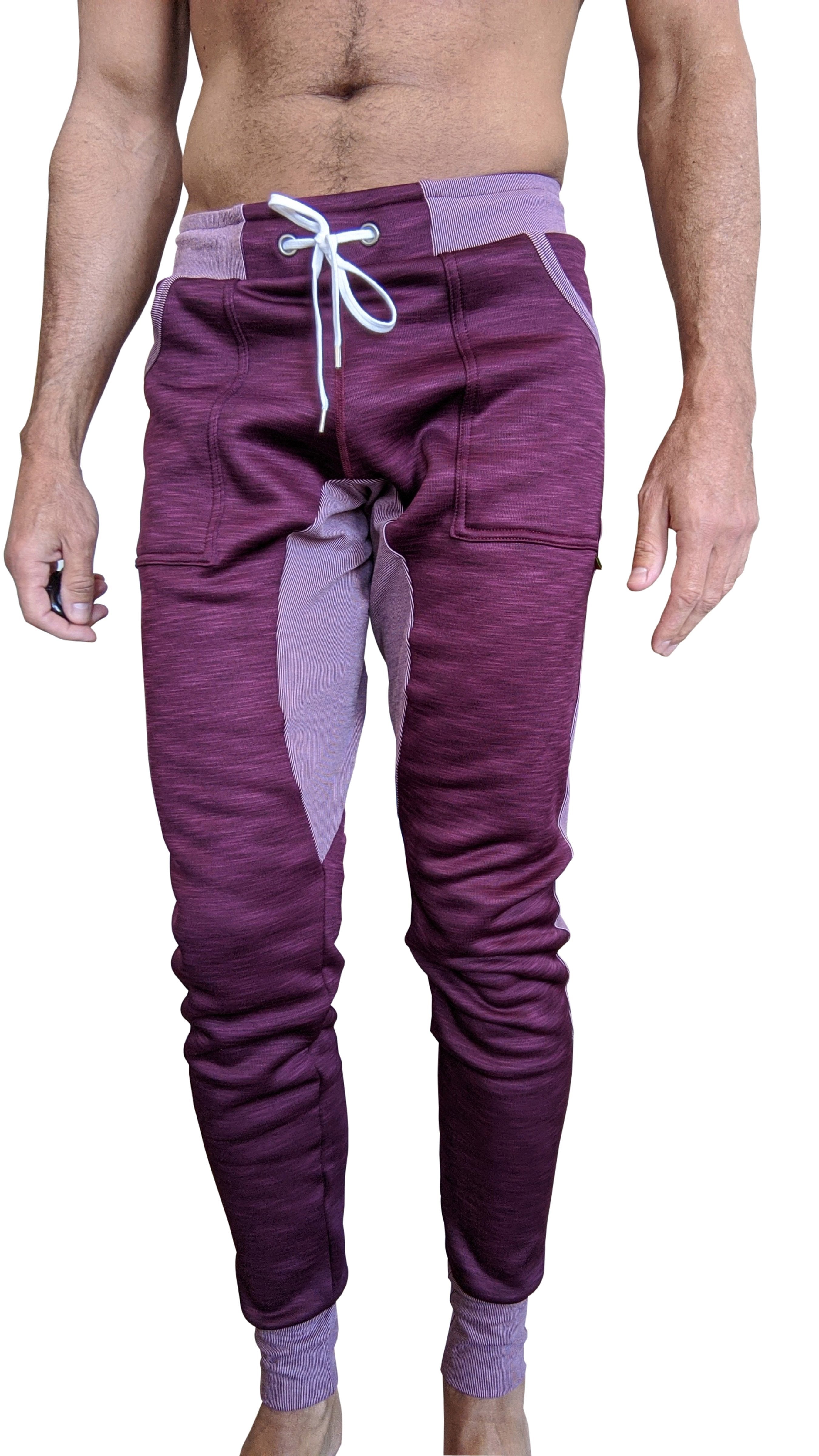 **Winter Edition** Performance Fleece Long Cuffed Jogger & Yoga Sweat Pants (Plum Purple) - DealByEthan.gay loves 4-rth