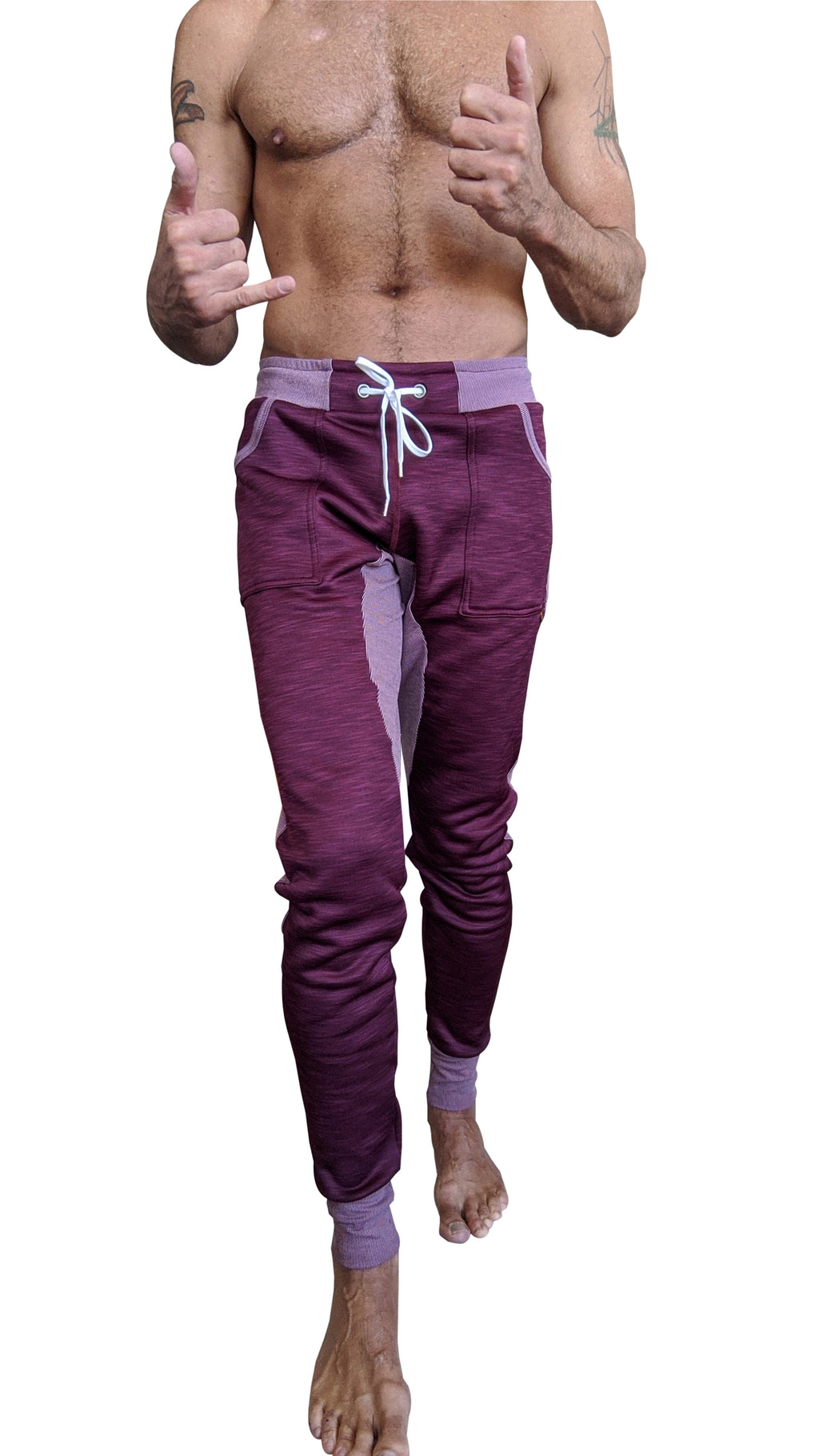 **Winter Edition** Performance Fleece Long Cuffed Jogger & Yoga Sweat Pants (Plum Purple) - DealByEthan.gay loves 4-rth