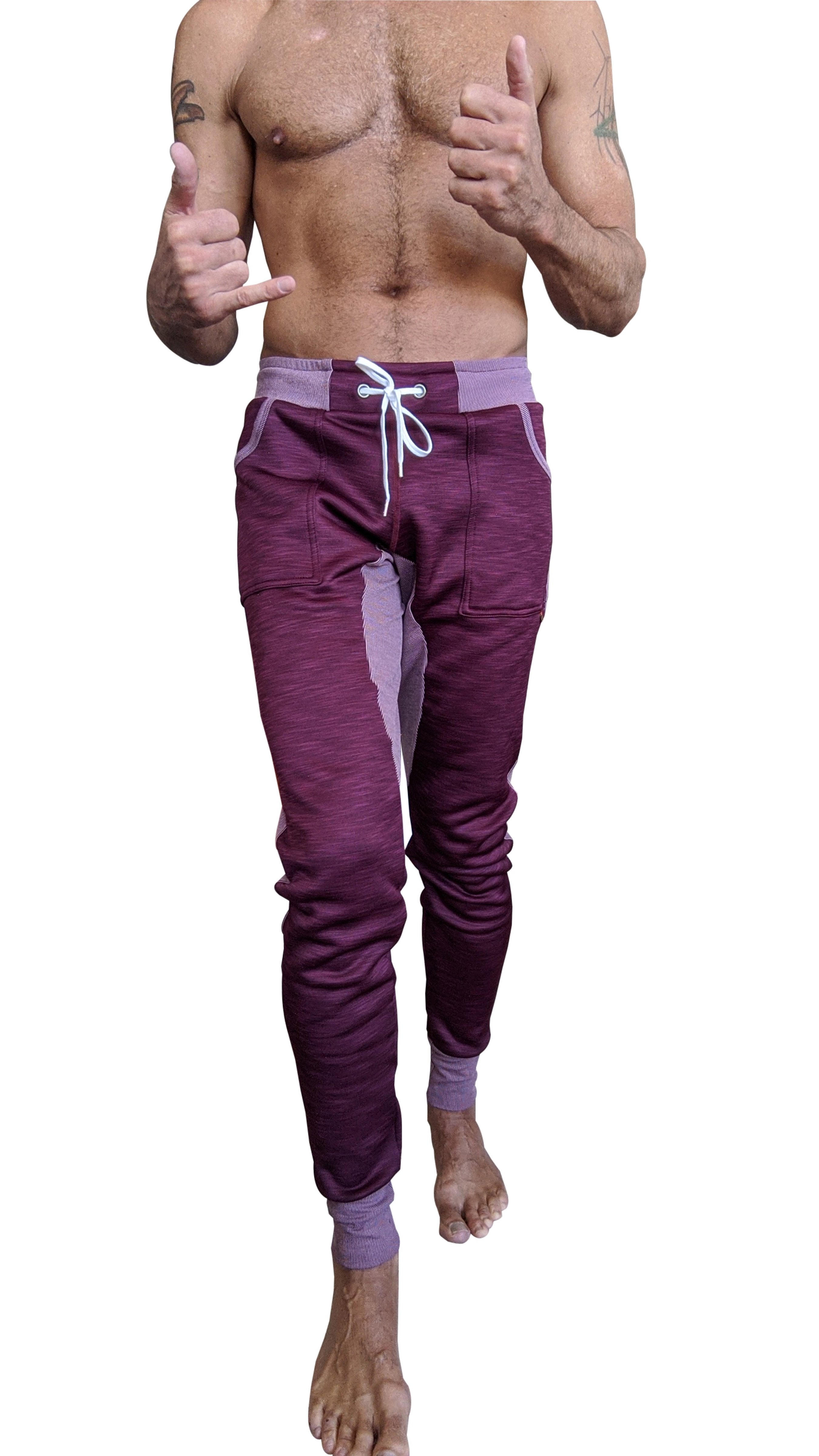 **Winter Edition** Performance Fleece Long Cuffed Jogger & Yoga Sweat Pants (Plum Purple) - DealByEthan.gay loves 4-rth