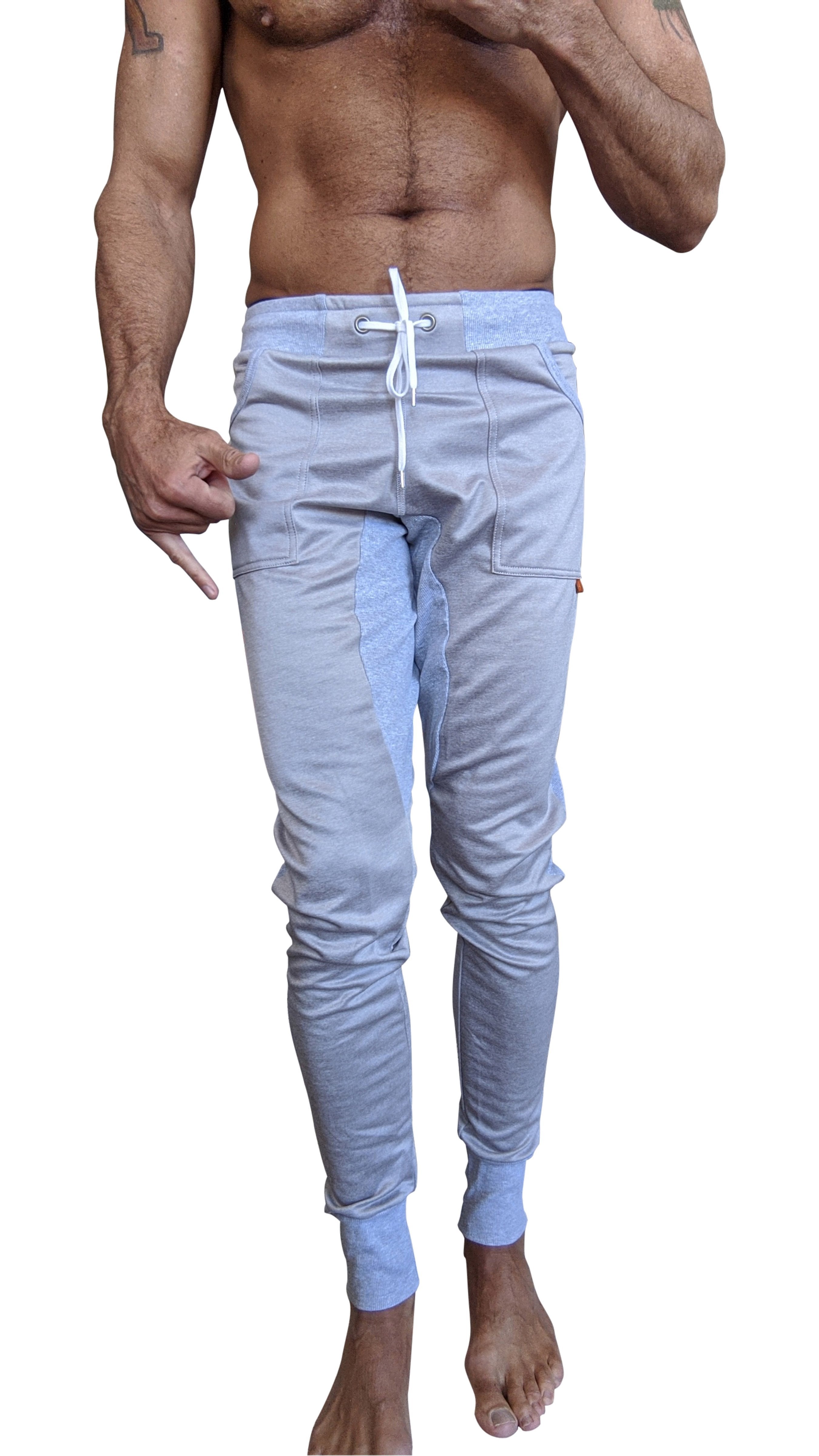 **Winter Edition** Performance Fleece Long Cuffed Jogger & Yoga Sweat Pants (Stainless Steel Grey) - DealByEthan.gay loves 4-rth