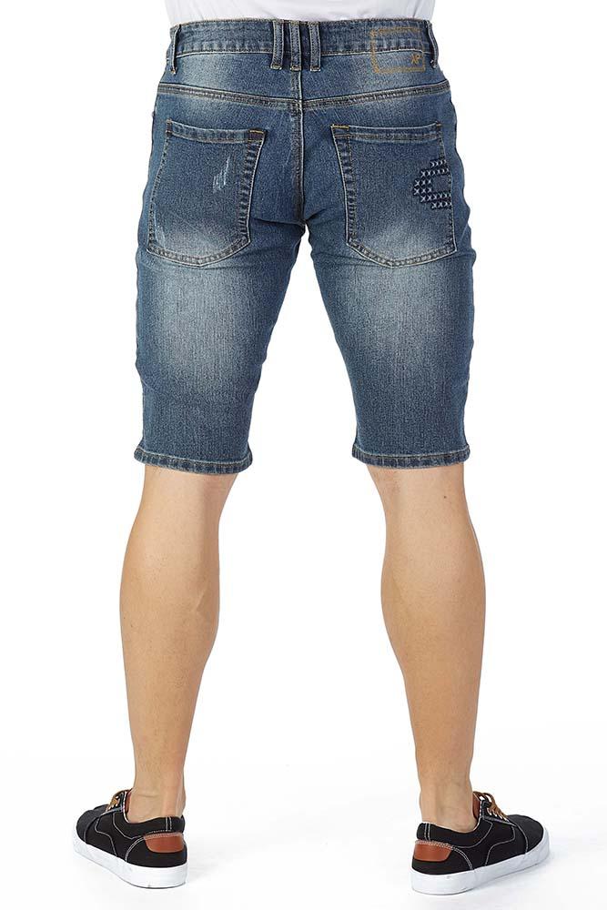 EMBOSSED DENIM SHORT - DealByEthan.gay