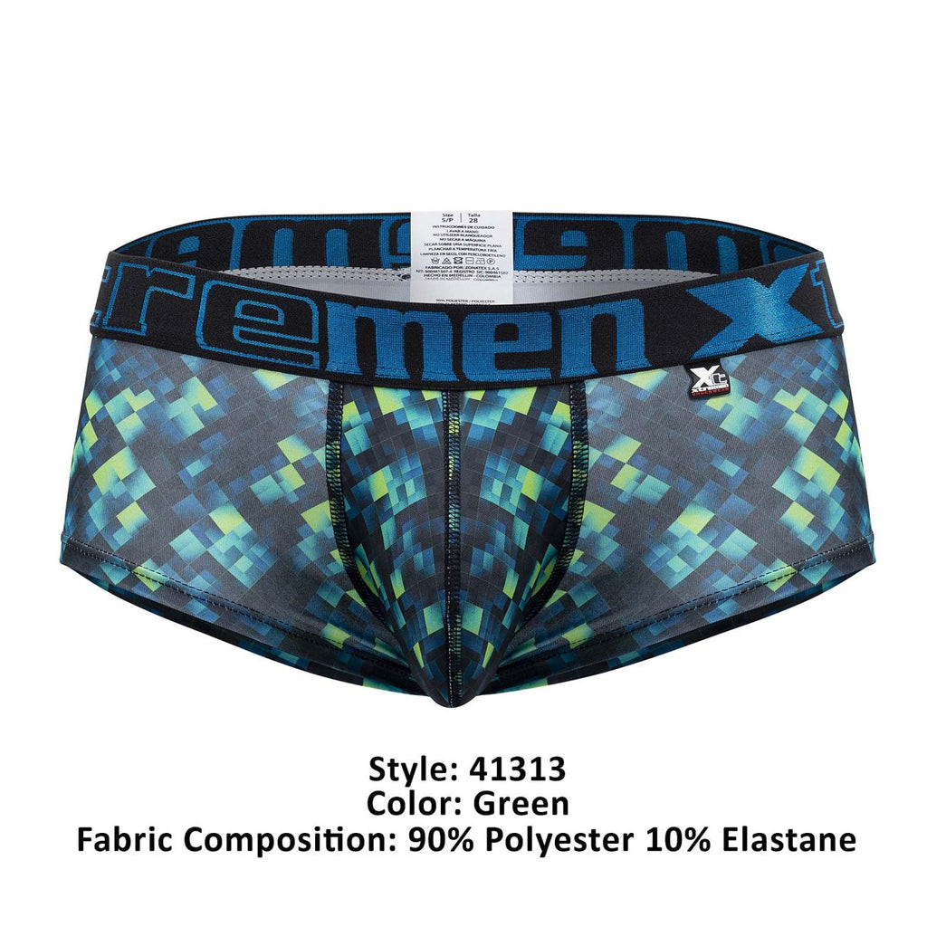 Xtremen 41313 Printed Briefs Color Green - DealByEthan.gay loves Xtremen