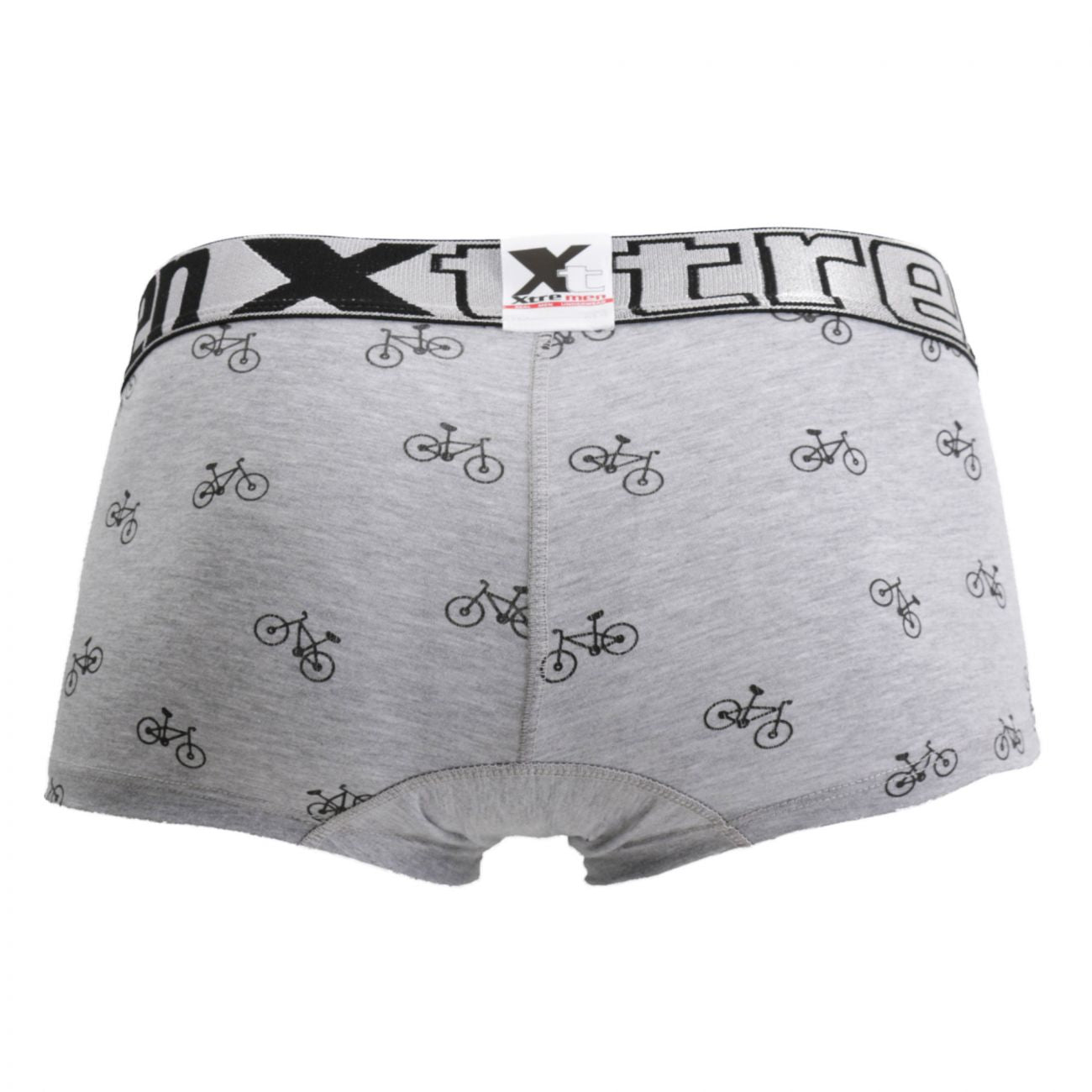 Xtremen 51437C Cycling Print Boxer Briefs Color Light Gray - DealByEthan.gay loves Xtremen