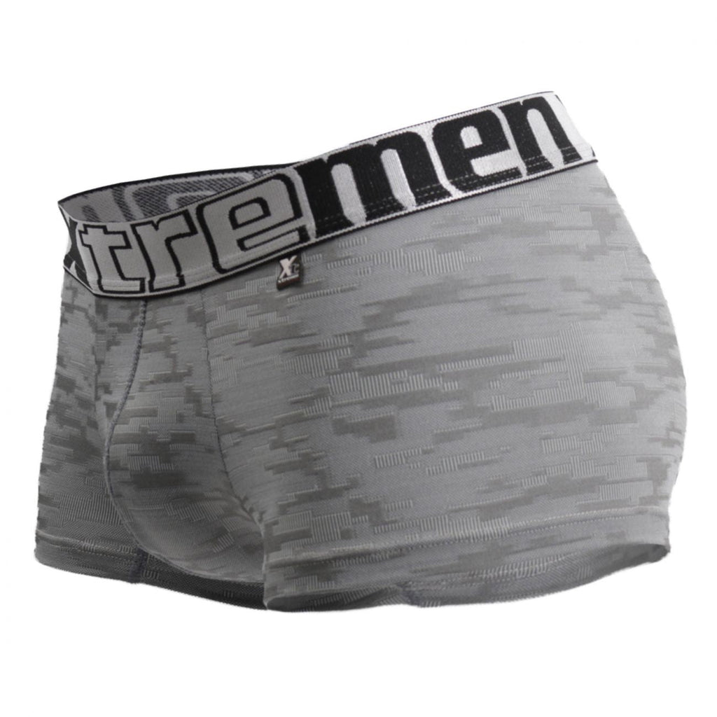 Xtremen 51443C Jacquard Camouflage Boxer Briefs Color Gray - DealByEthan.gay loves Xtremen