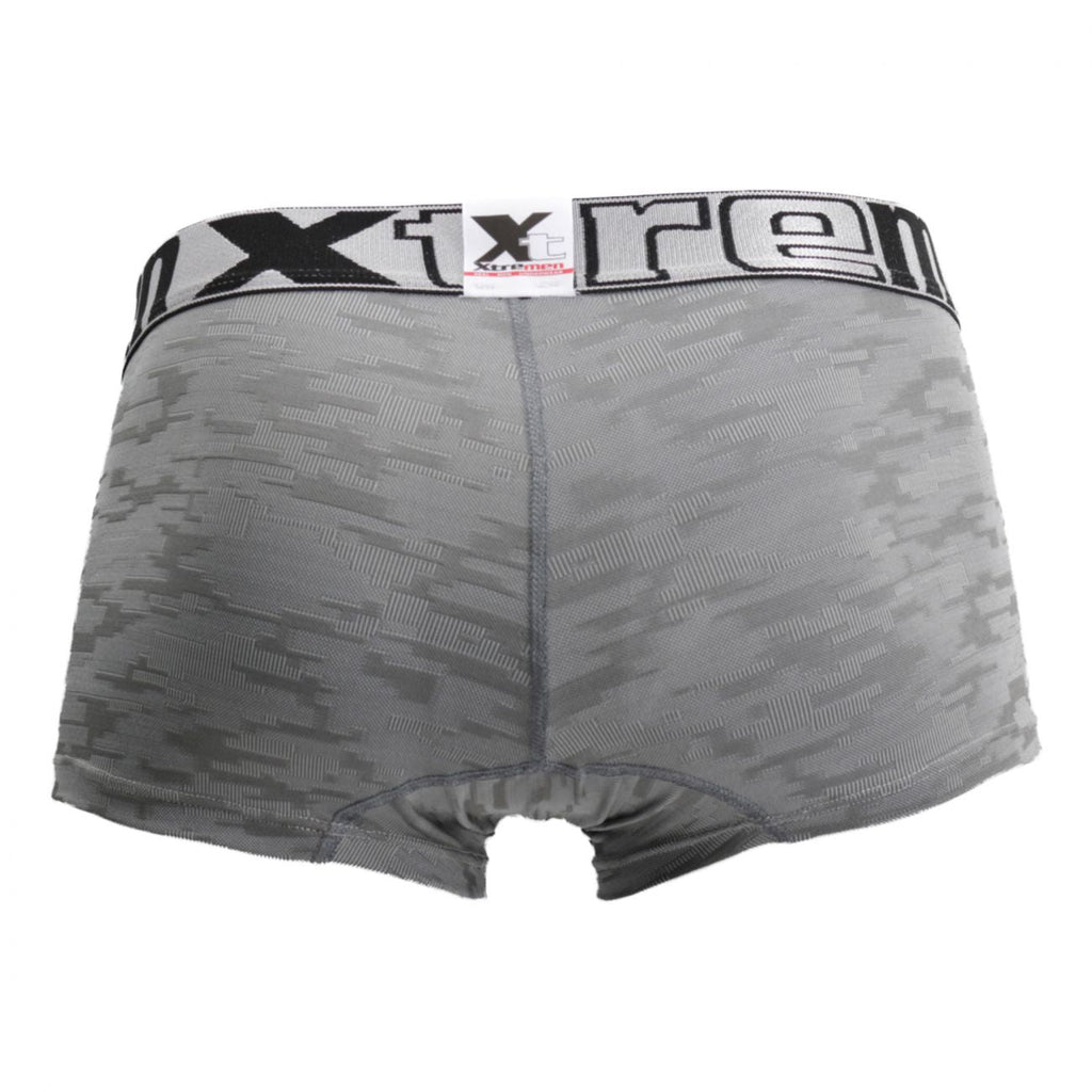 Xtremen 51443C Jacquard Camouflage Boxer Briefs Color Gray - DealByEthan.gay loves Xtremen