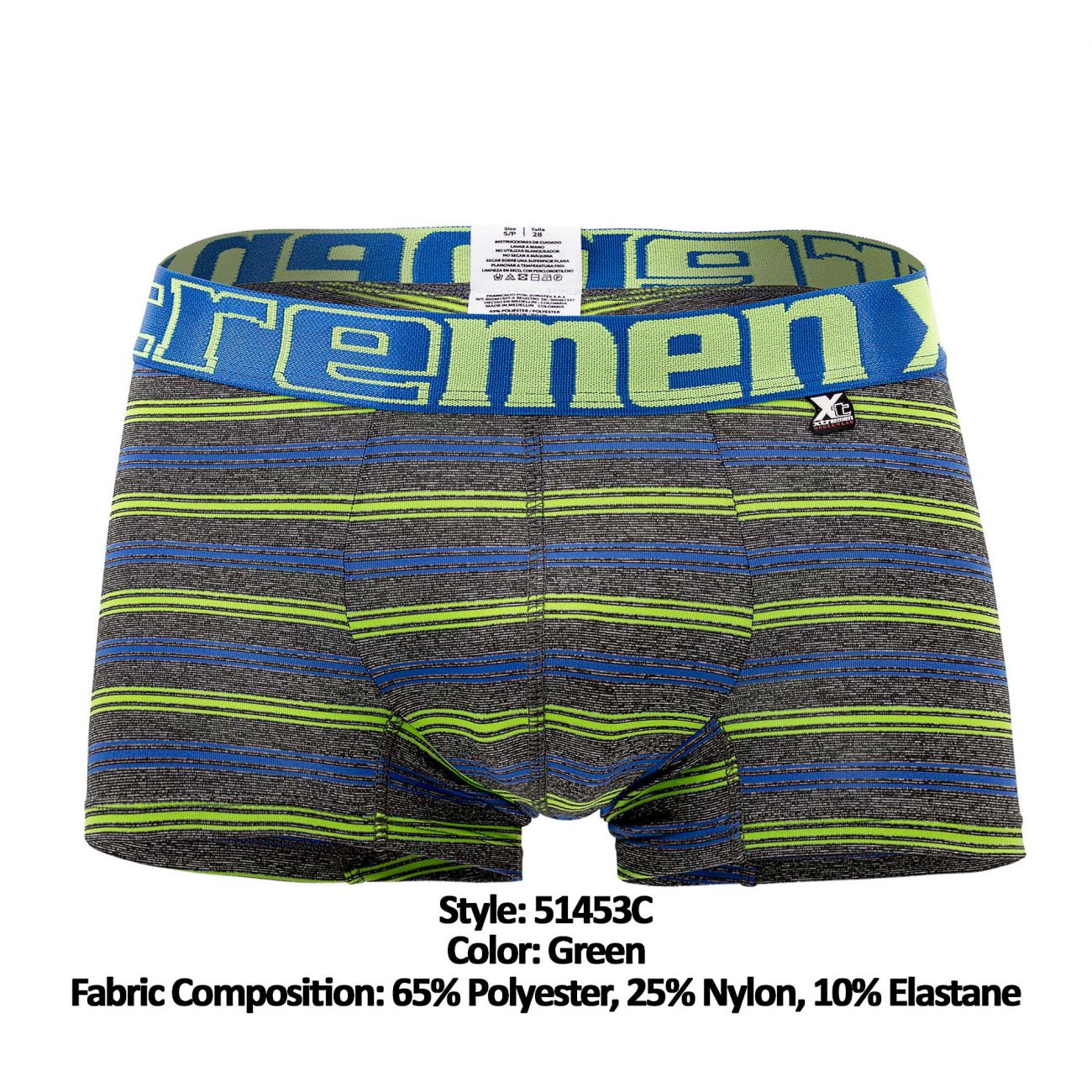 Xtremen 51453C Stripes Trunk Color Green - DealByEthan.gay loves Xtremen