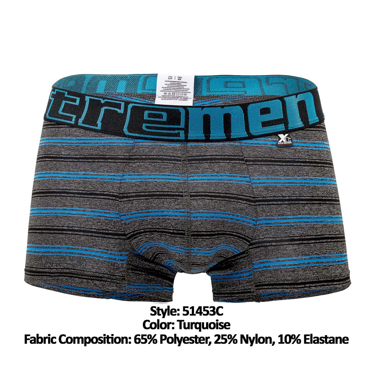 Xtremen 51453C Stripes Trunk Color Turquoise - DealByEthan.gay loves Xtremen