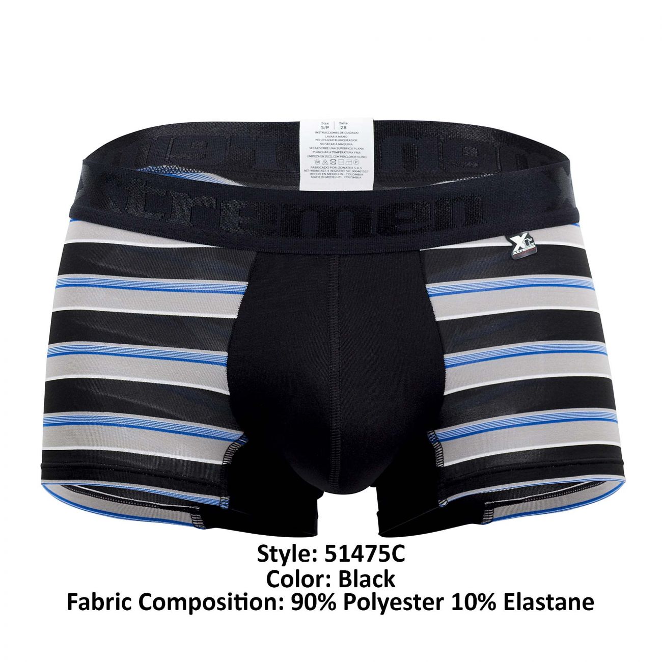 Xtremen 51475C Microfiber Athletic Trunks Color Black - DealByEthan.gay loves Xtremen