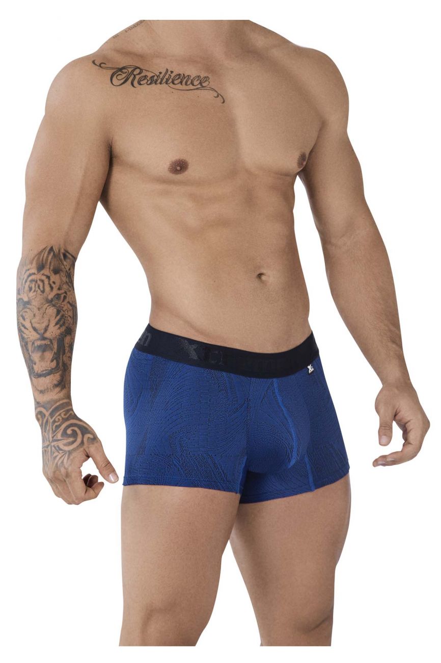 Xtremen 51477C Microfiber Jacquard Trunks Color Blue - DealByEthan.gay loves Xtremen